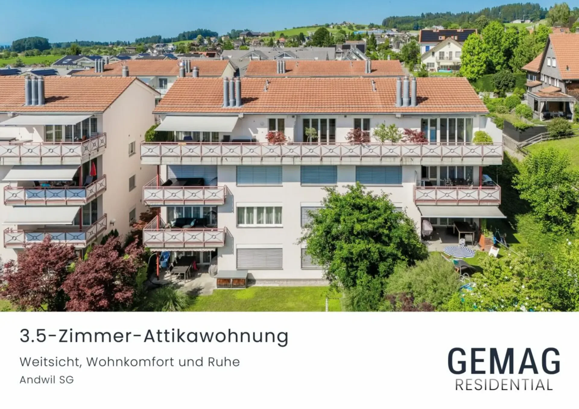 Attika-Oase mit Säntisblick - Weitsicht, Wohnkomfort und Ruhe