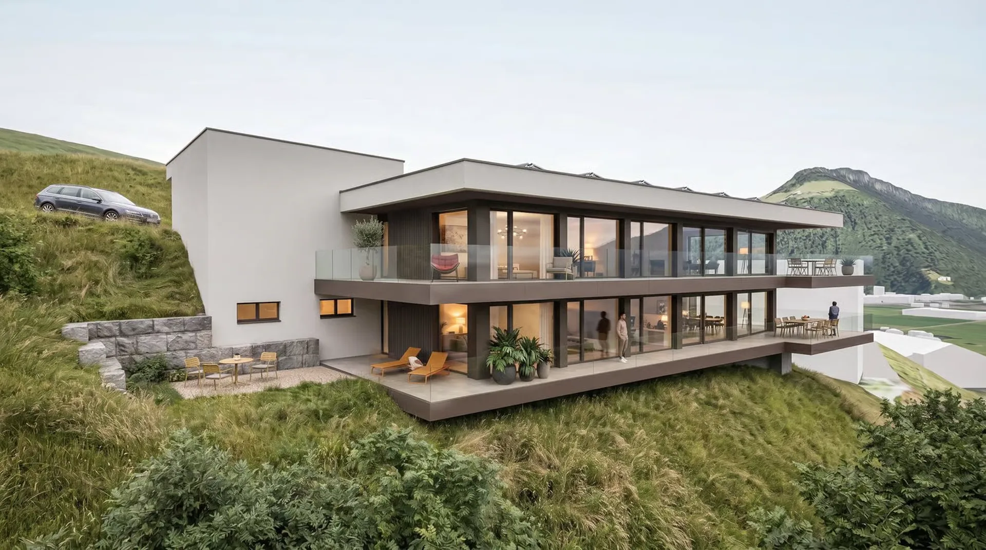 Spacious living with a far-reaching view - 5½-room apartment in Ennetmoos