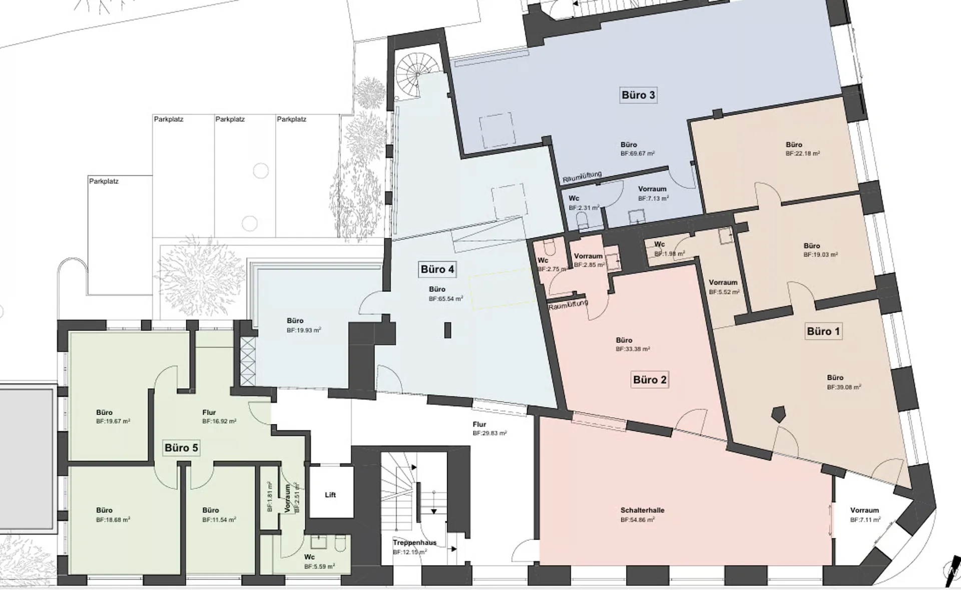 Moderne 3-Zimmer-Gewerbe/Büroräume in zentraler Lage in Laufenburg - Büro 1