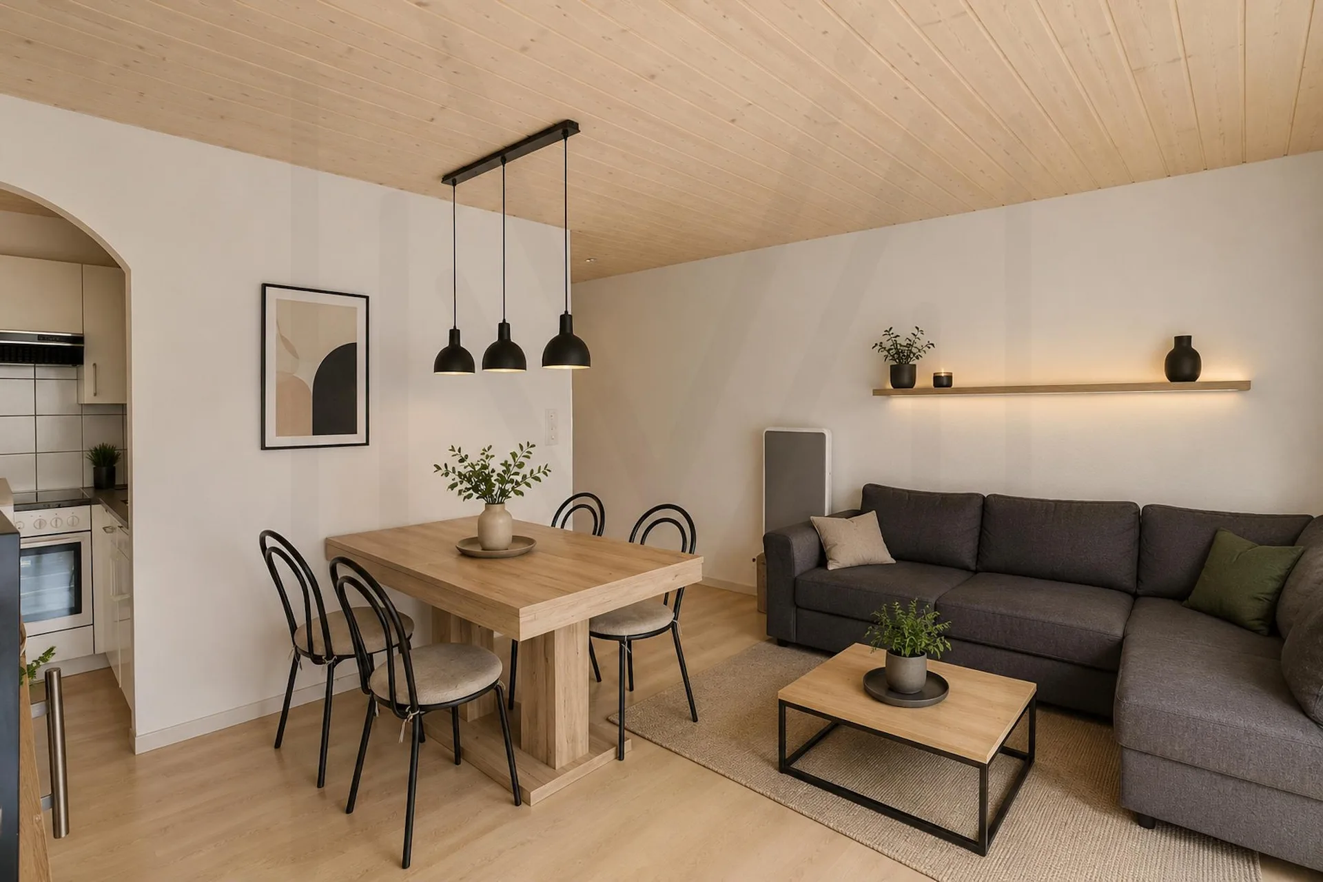 Zweizimmerwohnung: Charme und Komfort im Herzen des Dorfes!