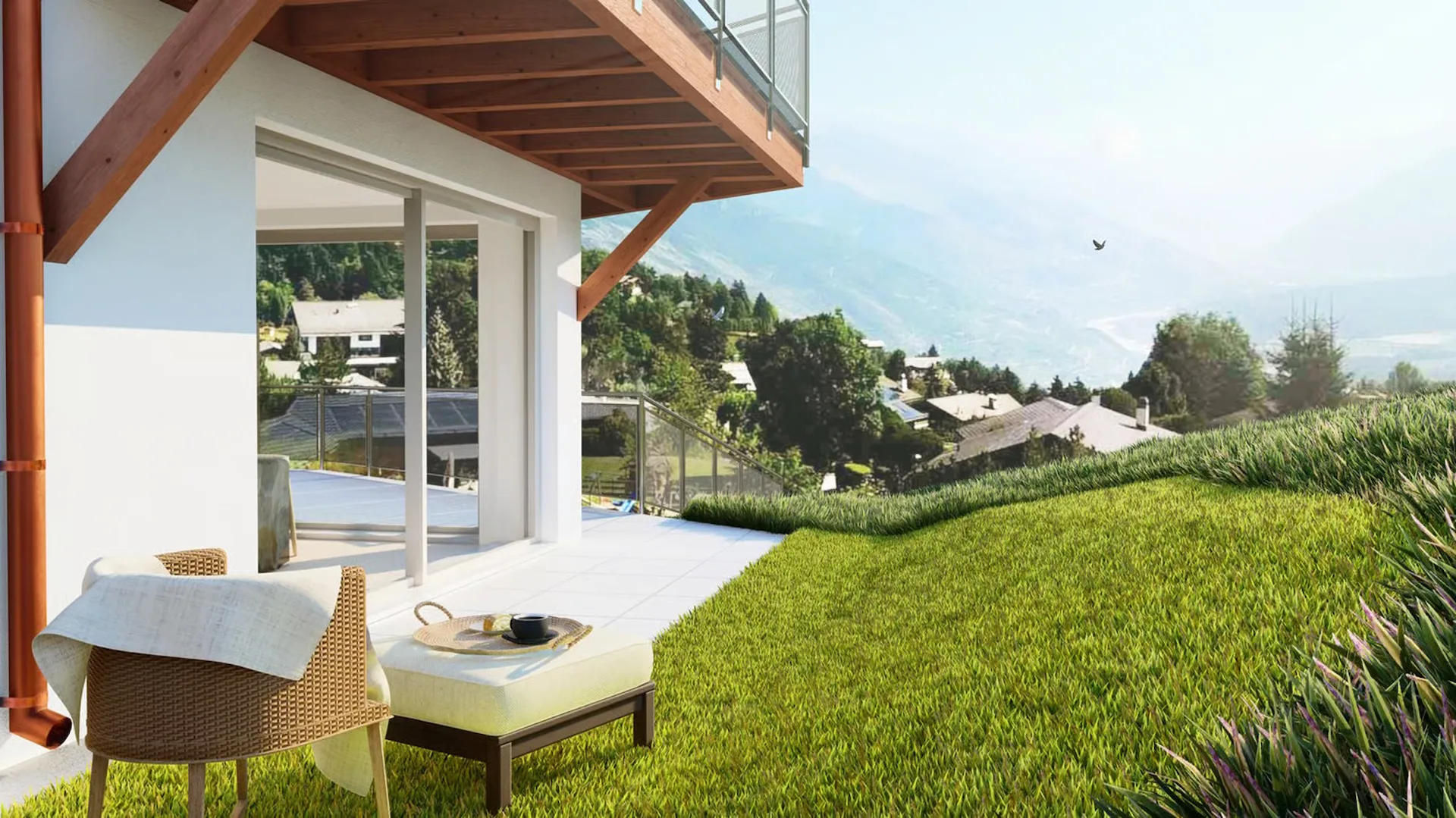 Neue 3.5-Zimmer-Wohnung mit Terrasse in Crans-Montana - Hauptwohnsitz