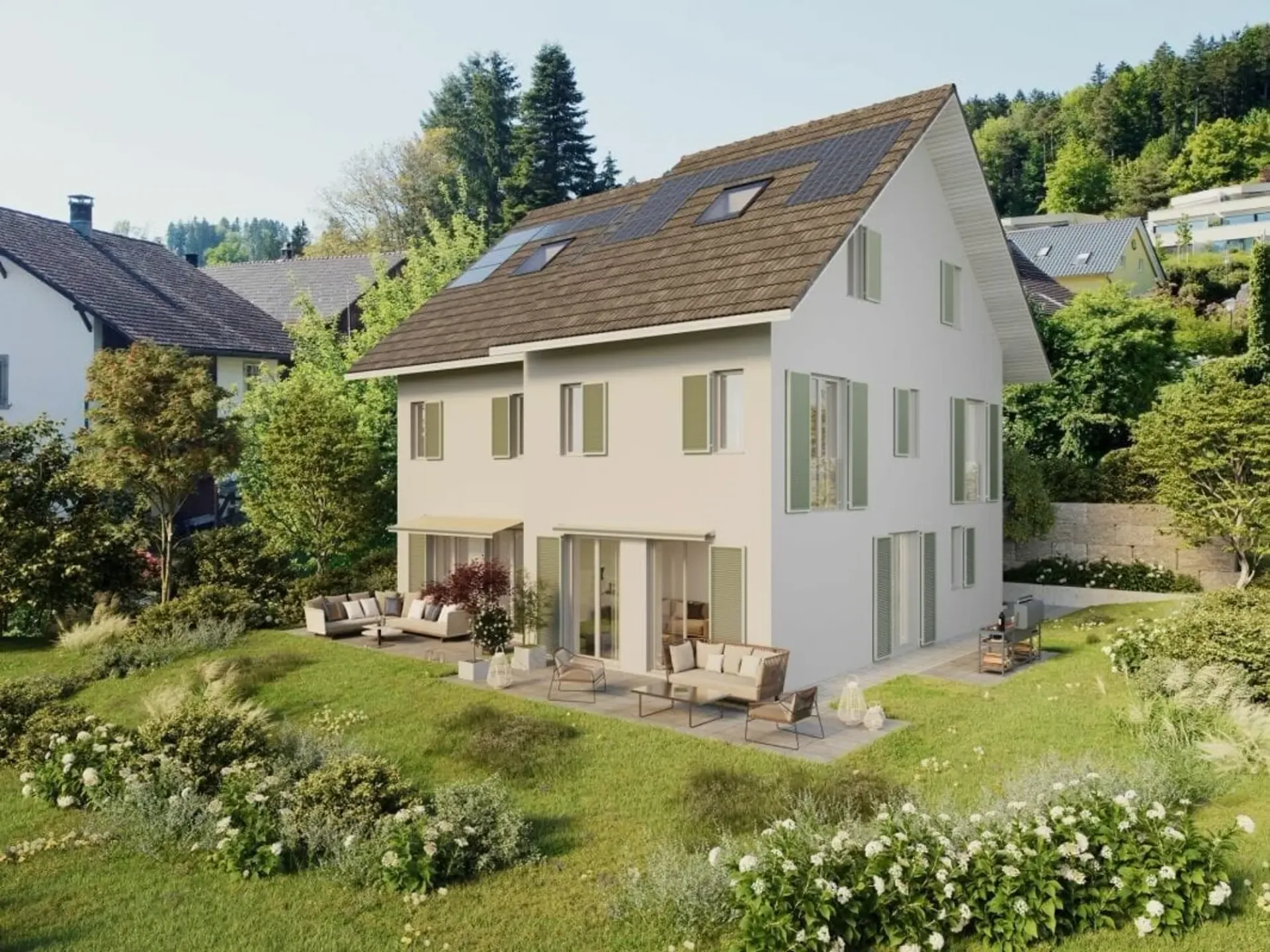5.5-room semi-detached house with garden in Madetswil - New build 2026