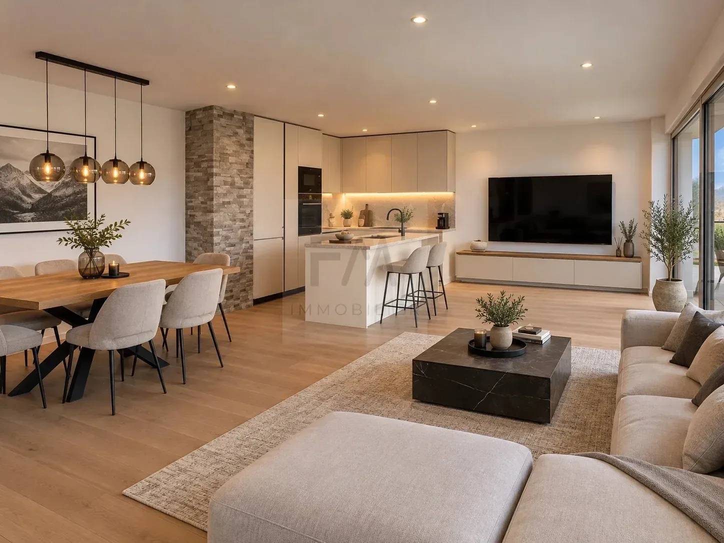 A louer appartement neuf 2,5 pièces à Aproz (Sion)