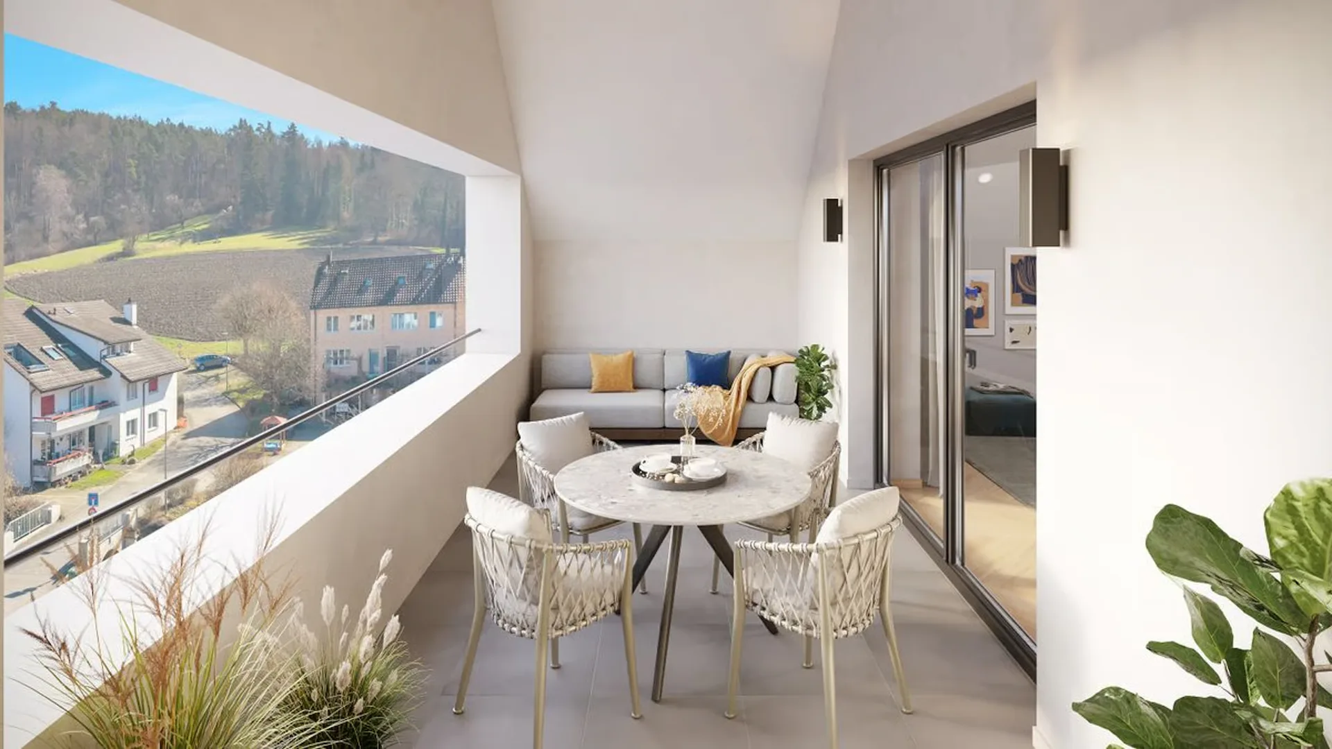 Grosszügige 4½ Zimmer-Wohnung im 1. Dachgeschoss mit Loggia