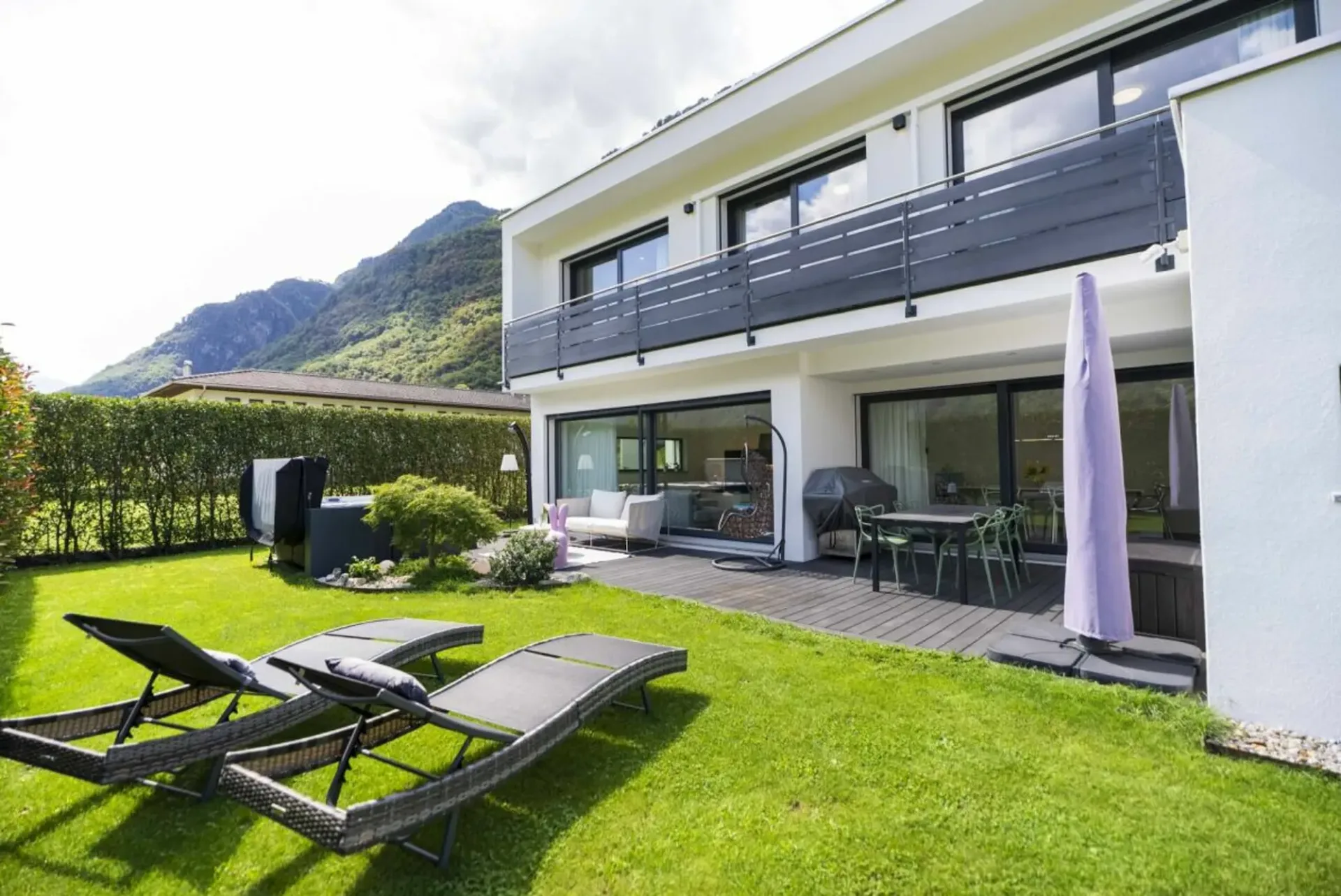 We sell a modern and comfortable villa with a garden