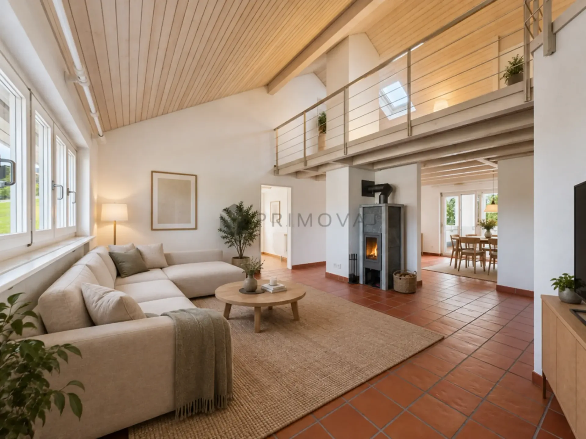 5.5 Room Attic Apartment with Gallery and Loggia