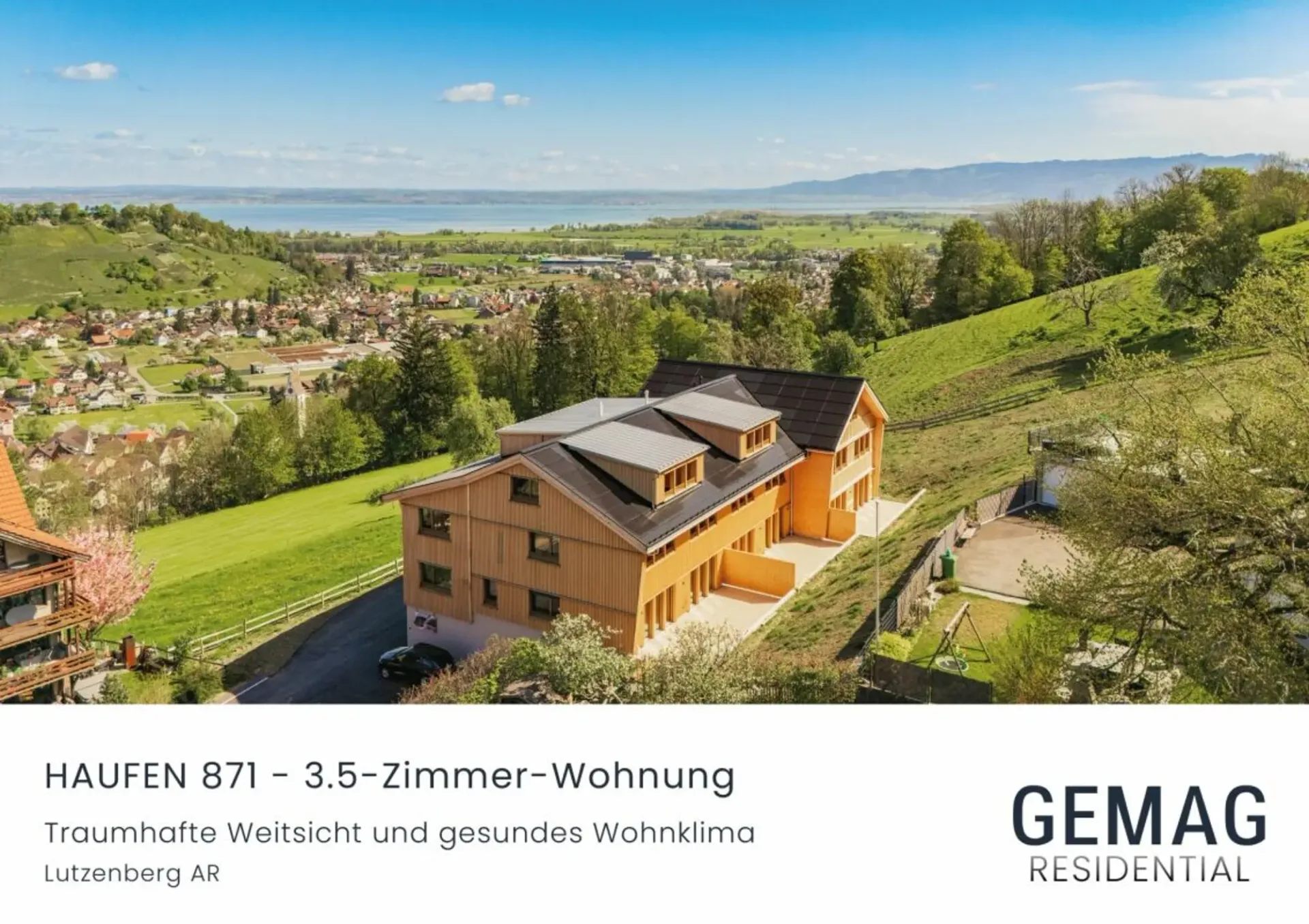 HAUFEN 871 - 3.5-Zimmer Wohnung im Erdgeschoss mit traumhaftem Weitblick