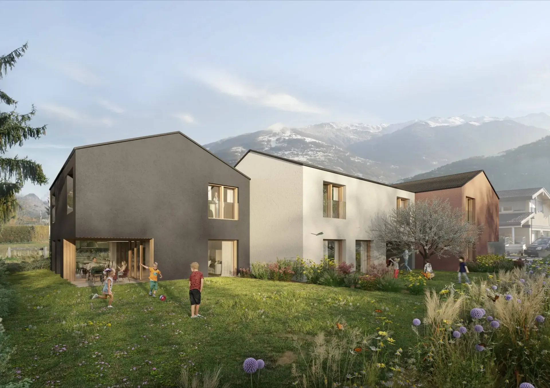 Vétroz | Villa mit 4.5 Zimmern, großem Untergeschoss und Garten