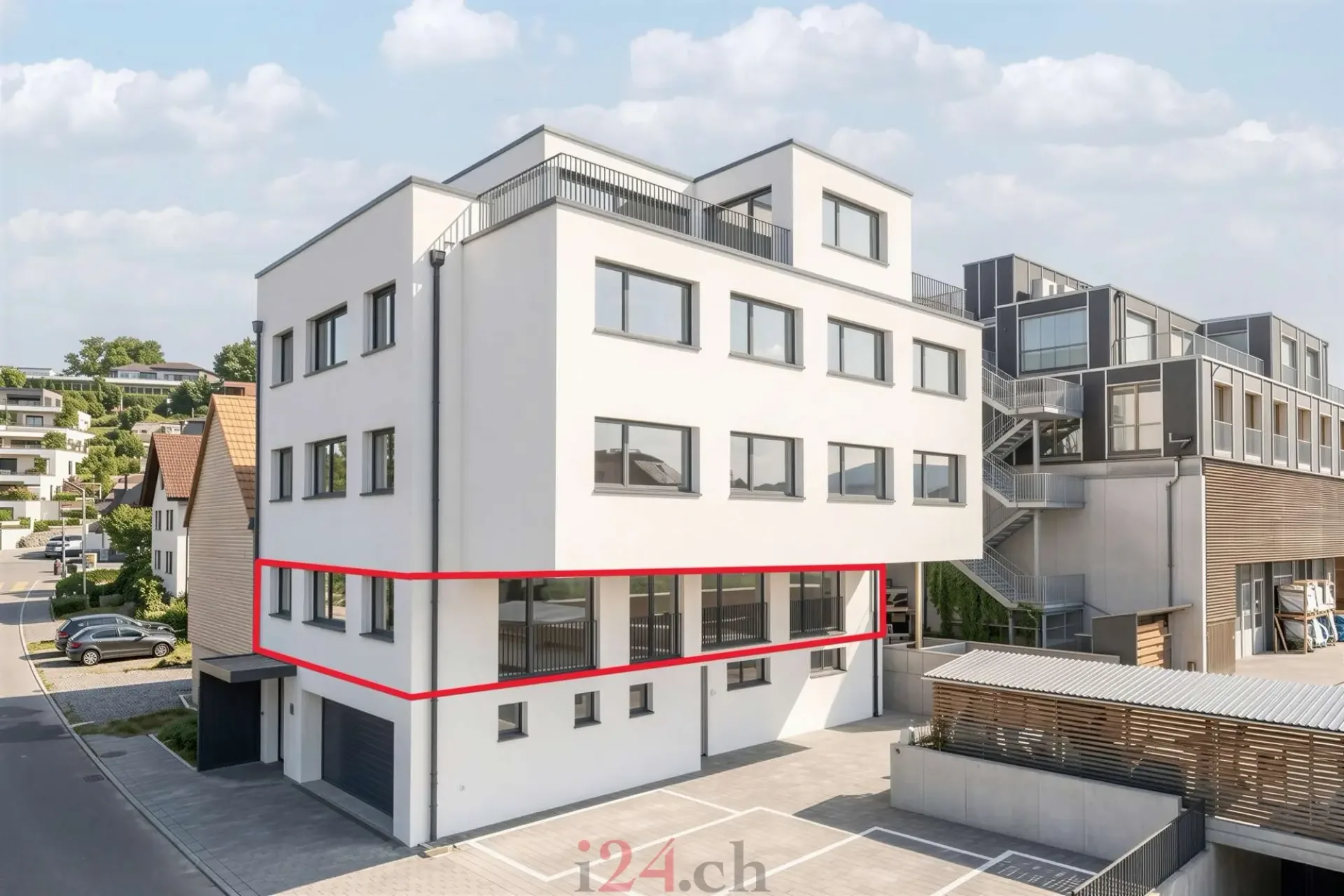 Lichtdurchflutete Gewerbefläche im 1. OG - Innenausbau durch Mieter
