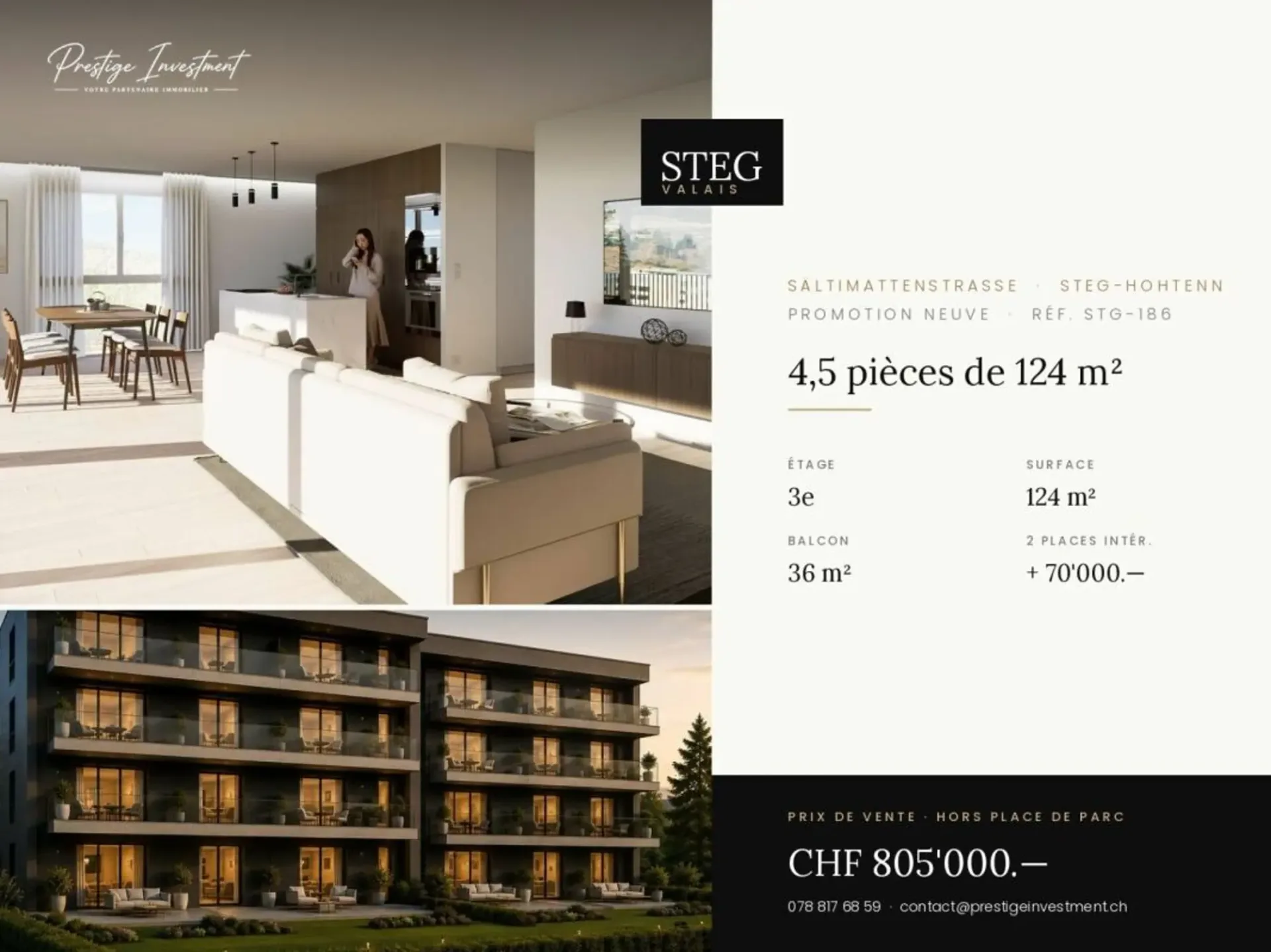 STG-186 ? 4,5 Zimmer, 124 m², letztes Stockwerk, CHF 805'000.--