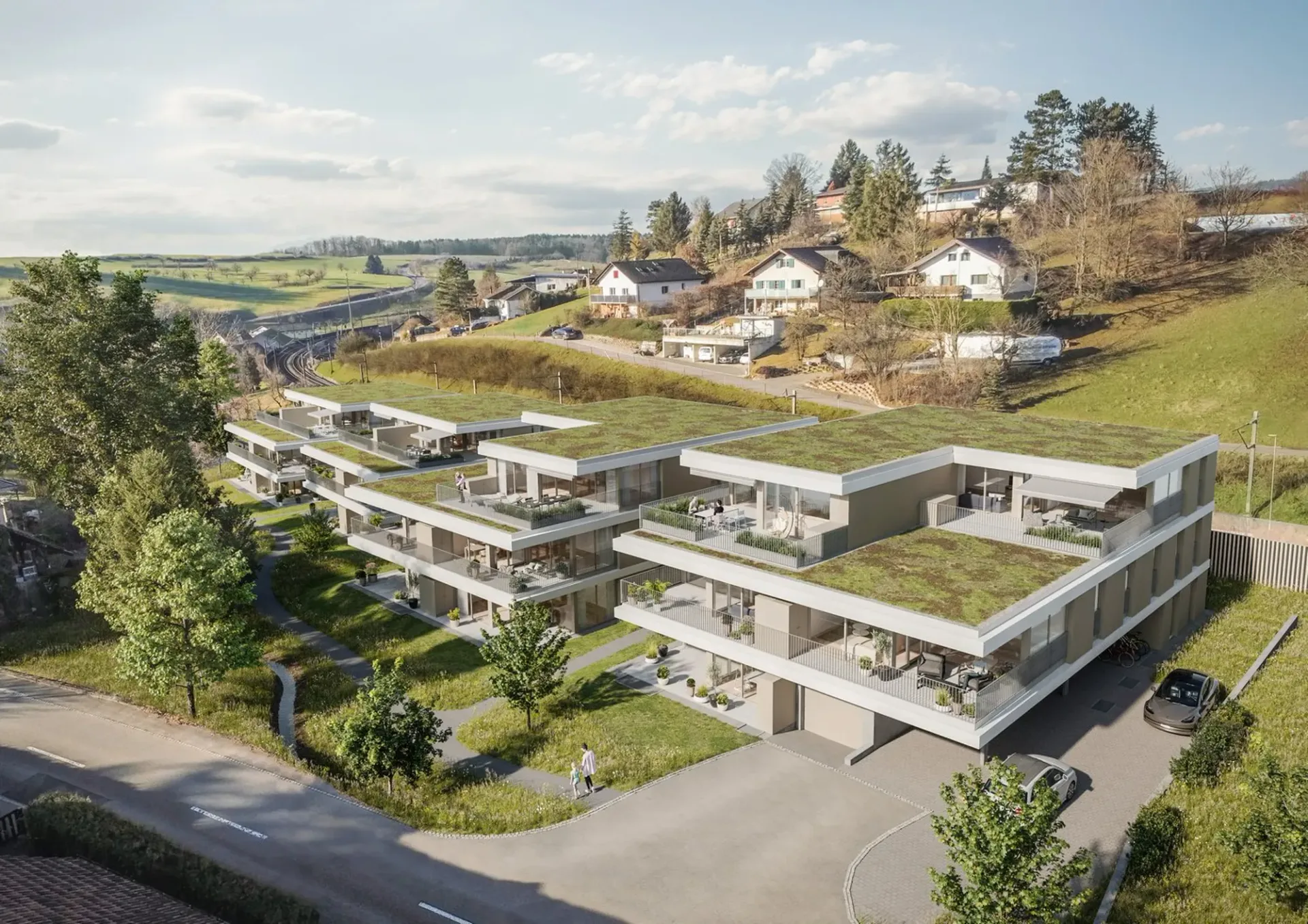 Moderne Terrassenwohnung mit Loggia in naturnaher Lage