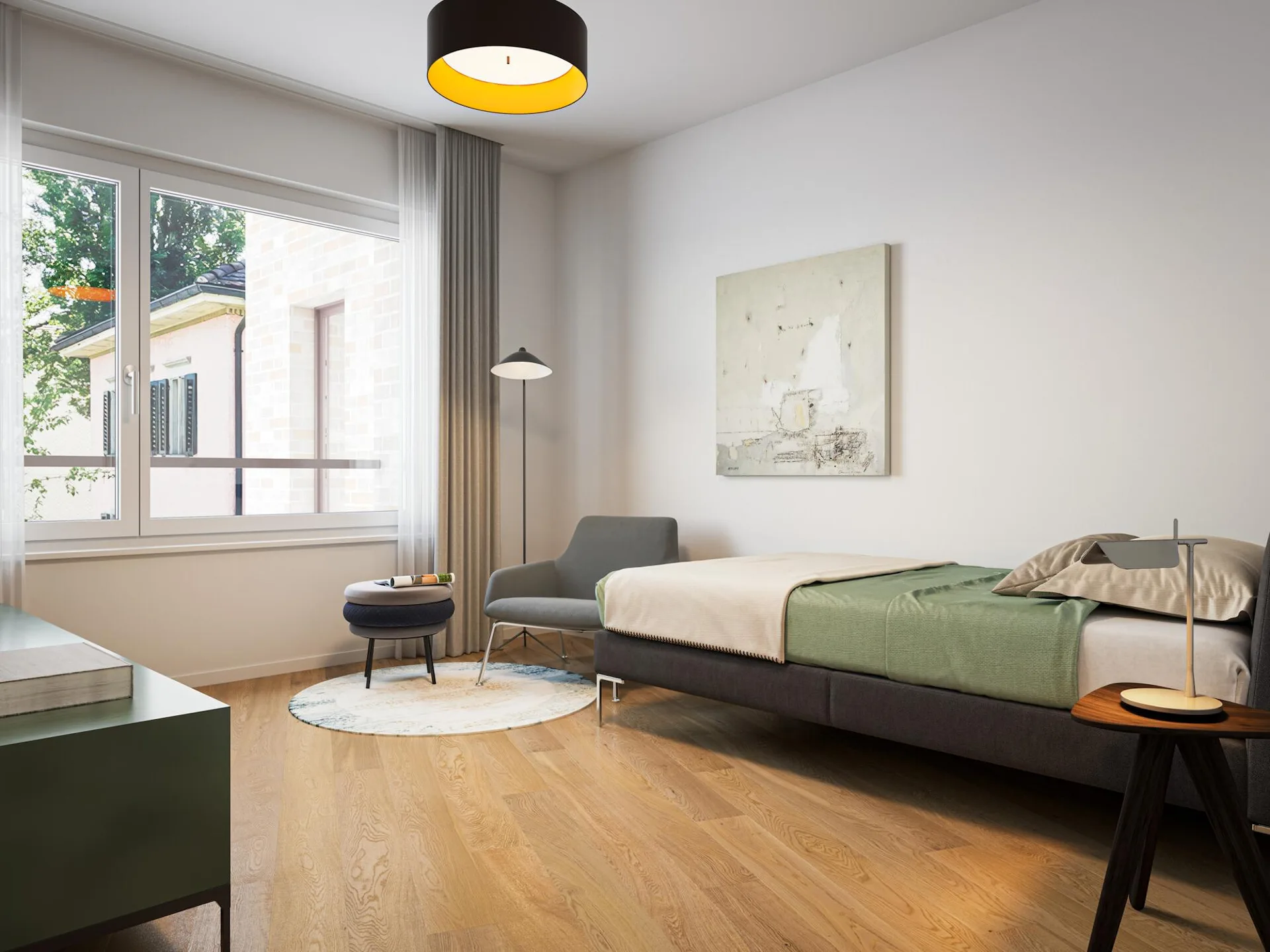 Appartamento nuovo di 3,5 locali moderno con vista sul verde