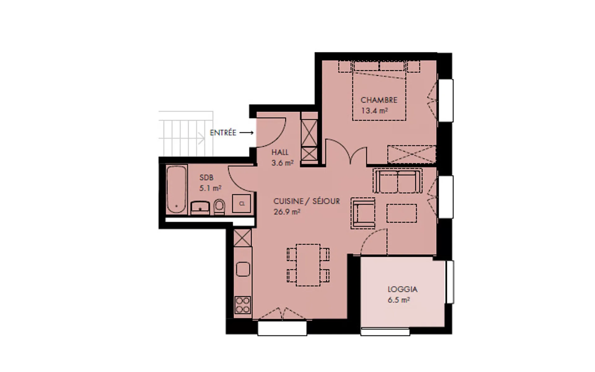 Wohnung mit 2.5 Zimmern im 4. Stock, Osten - Quartier de l'Orée in Crissier
