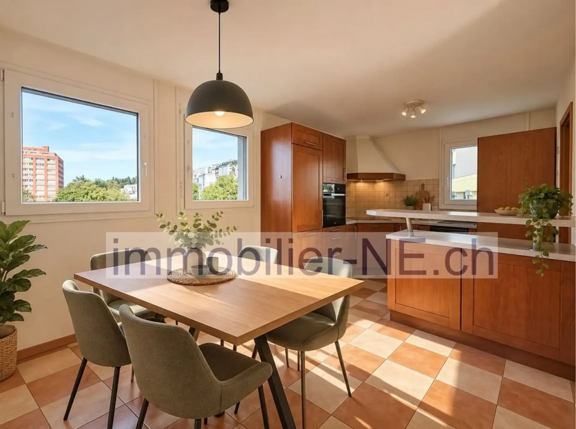Appartement 5,5 pièces avec  terrasse, garage double et place de parc extérieure