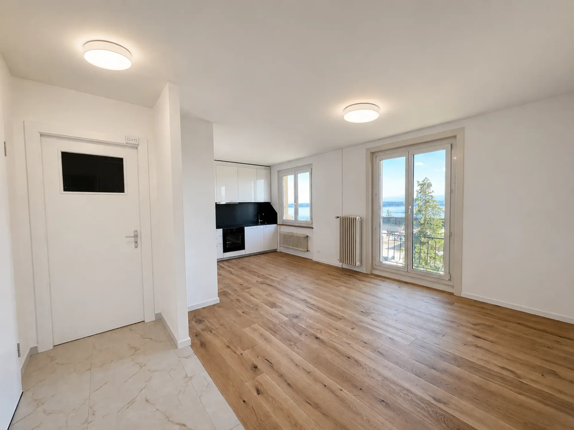 Appartement komplett renoviert mit Blick auf den See und die Alpen
