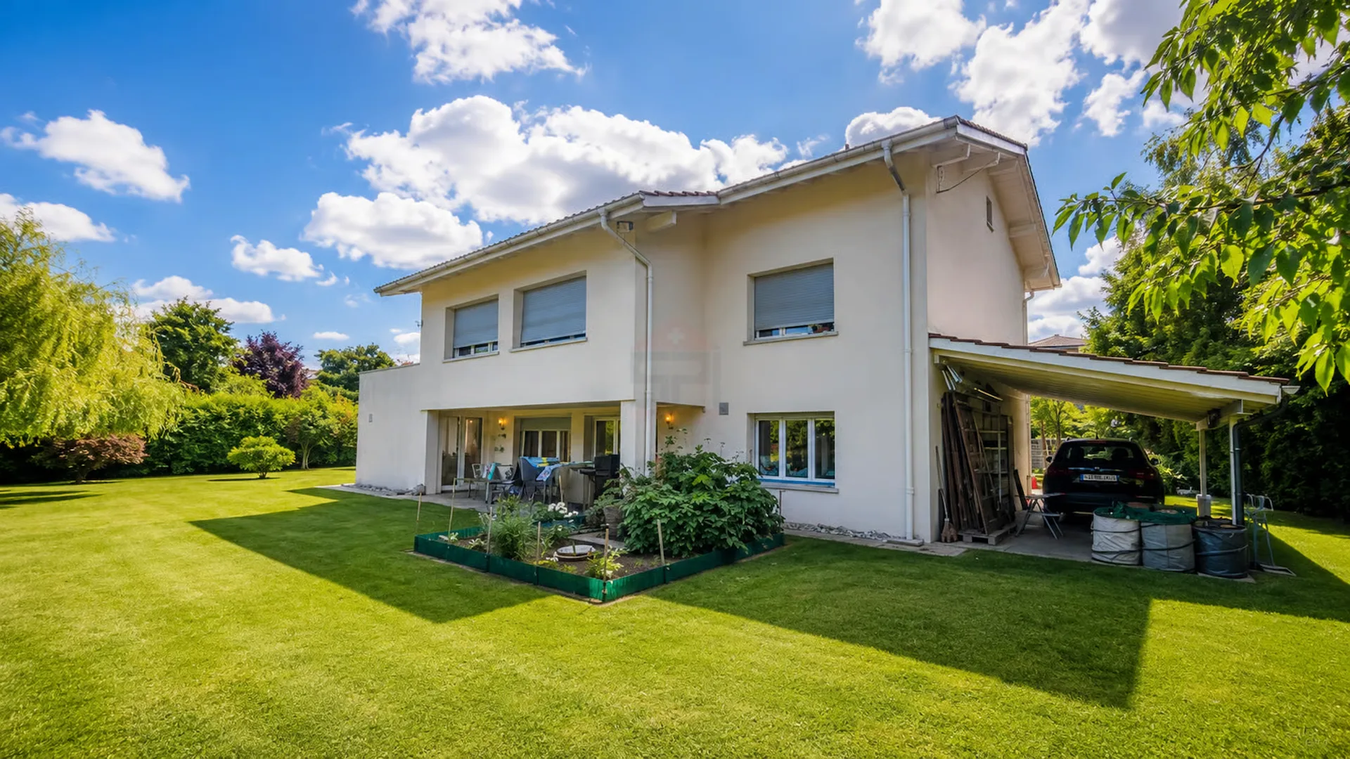 Elegantes Familienhaus mit großem, flachem Garten und großem Potenzial in Founex