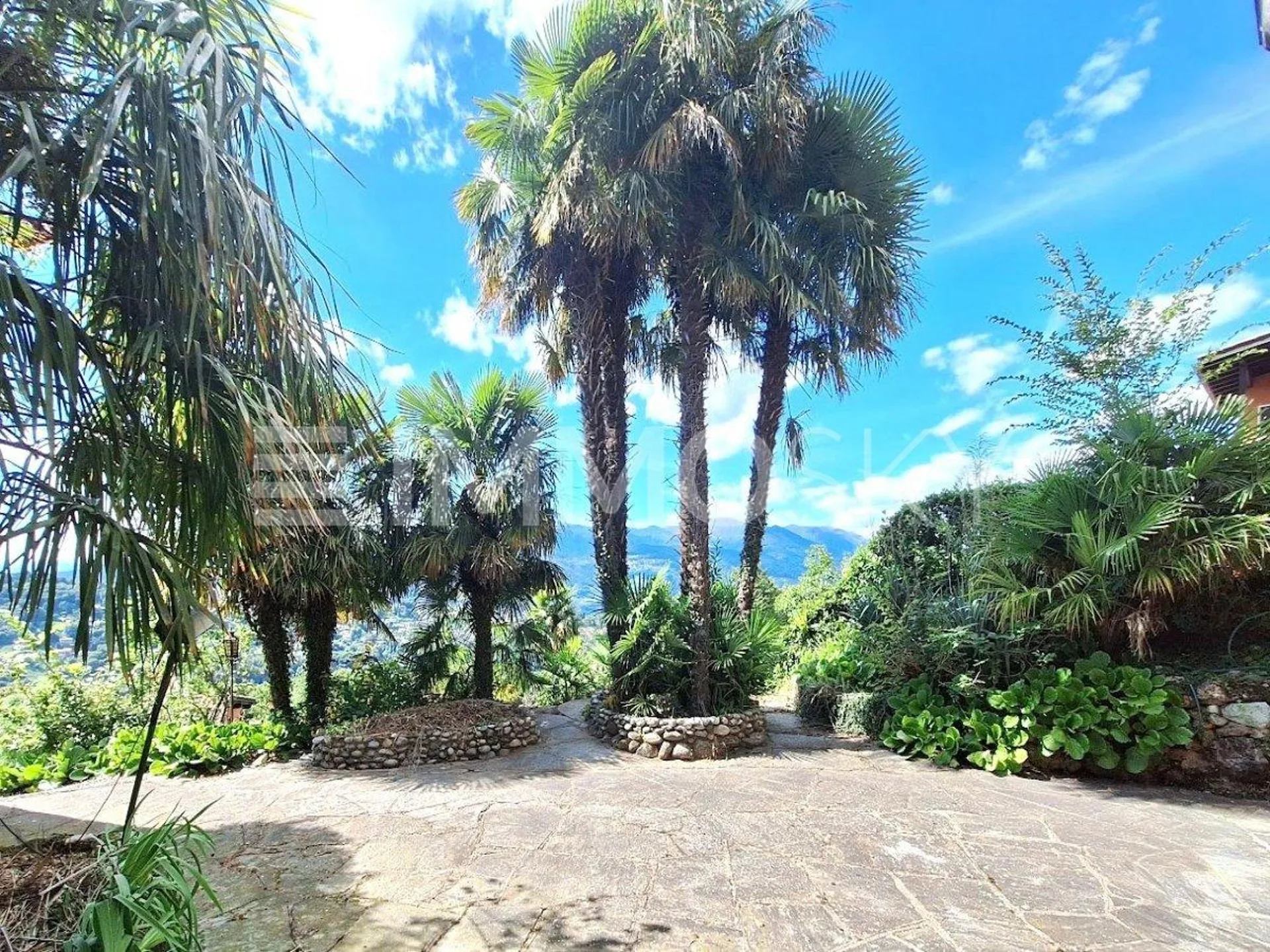Schwimmbad, Garten und helle Räume