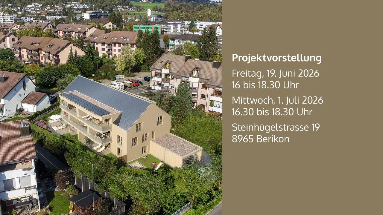 5½-Zimmer Attikawohnung mit grosser Terrasse und Weitsicht in Berikon