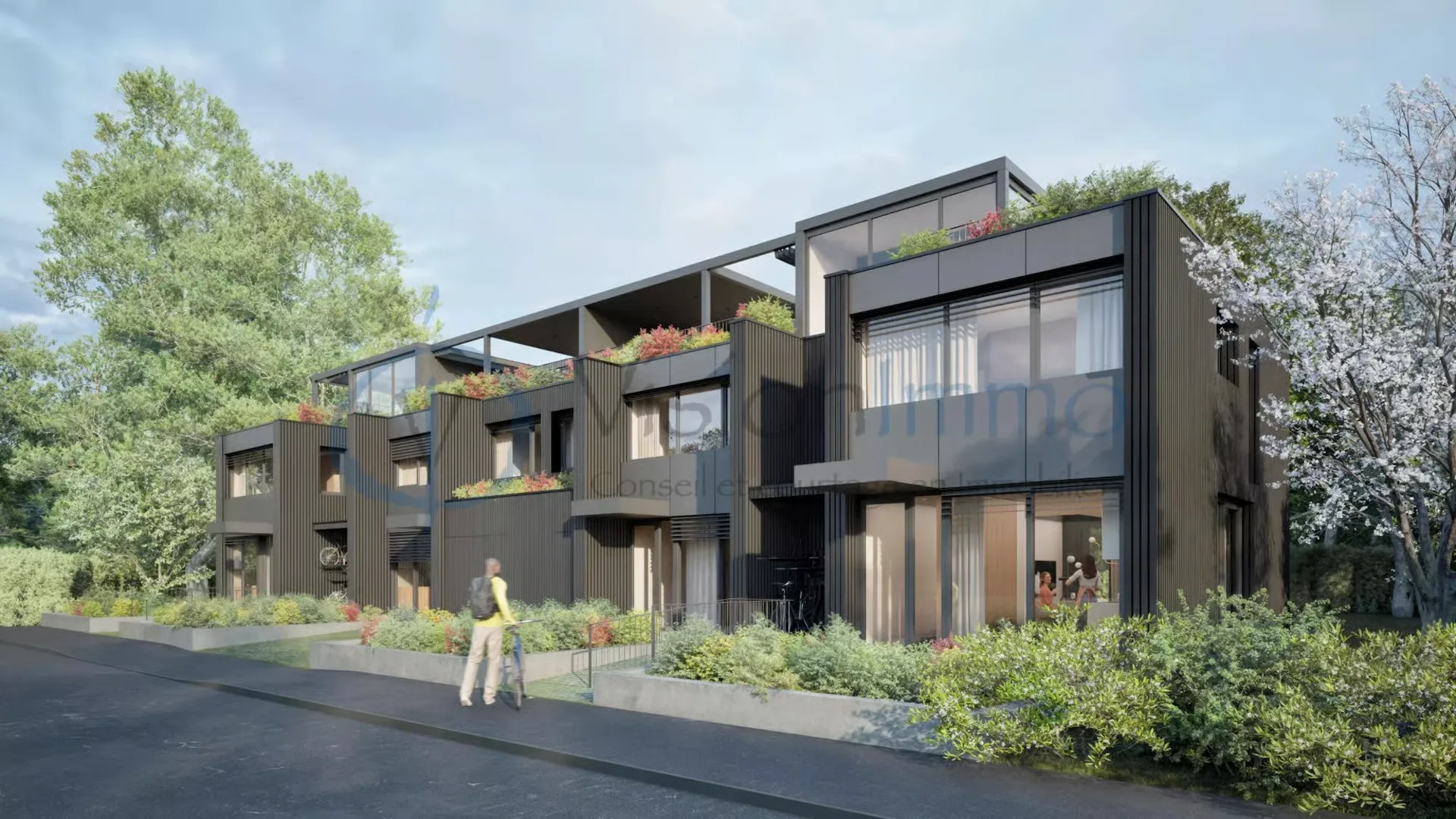 Vessy - Modernes Townhouses mit Garten und Dachterrasse