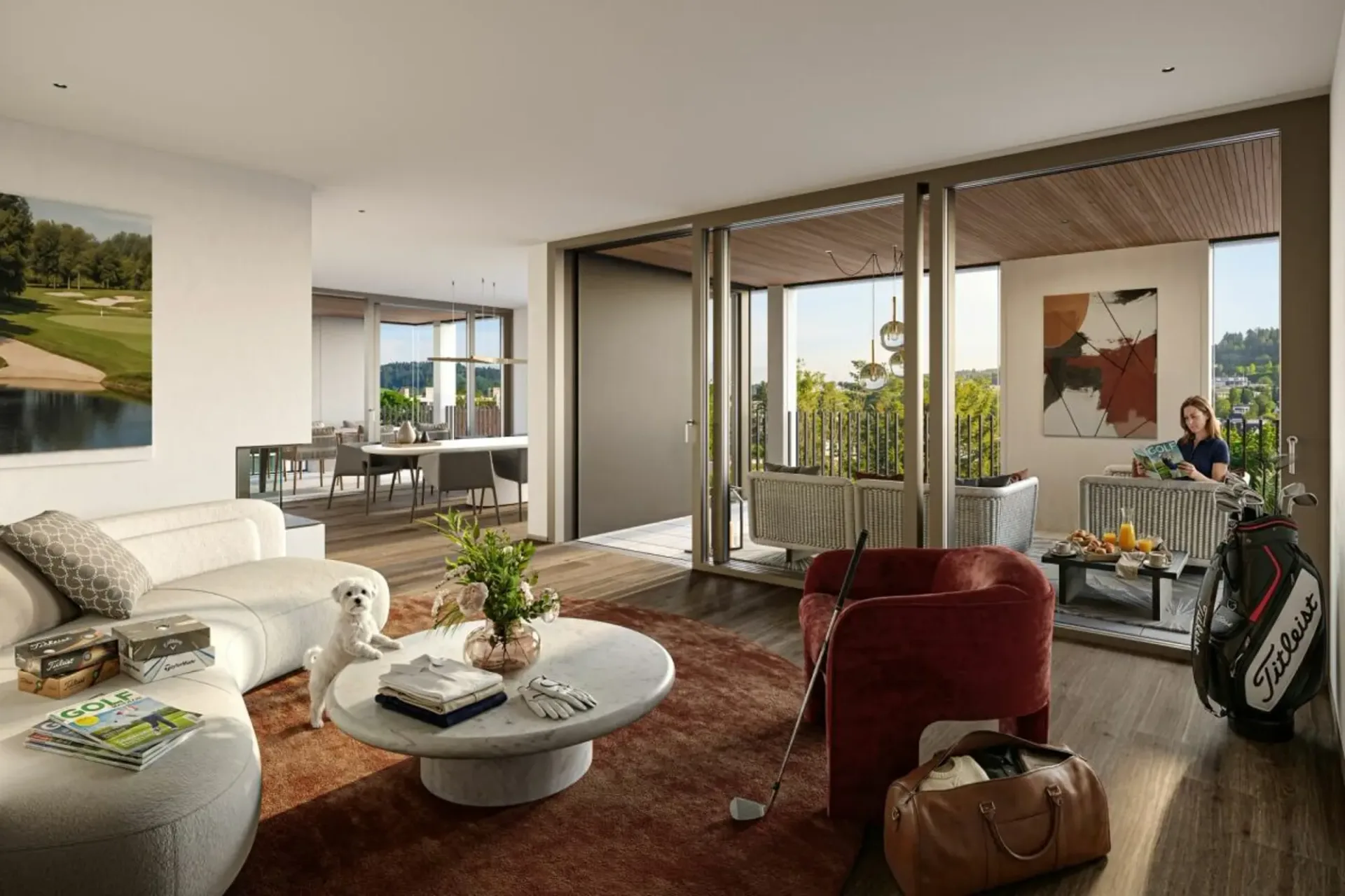 Licht und Sicht auf allen Seiten: Grosszügige 4½-Zimmer Etagenwohnung mit Atelier.