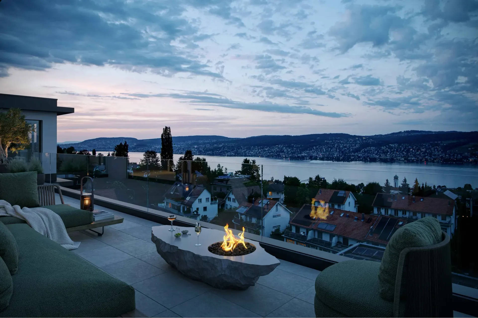 Exklusives Penthouse mit atemberaubendem See- und Alpenblick