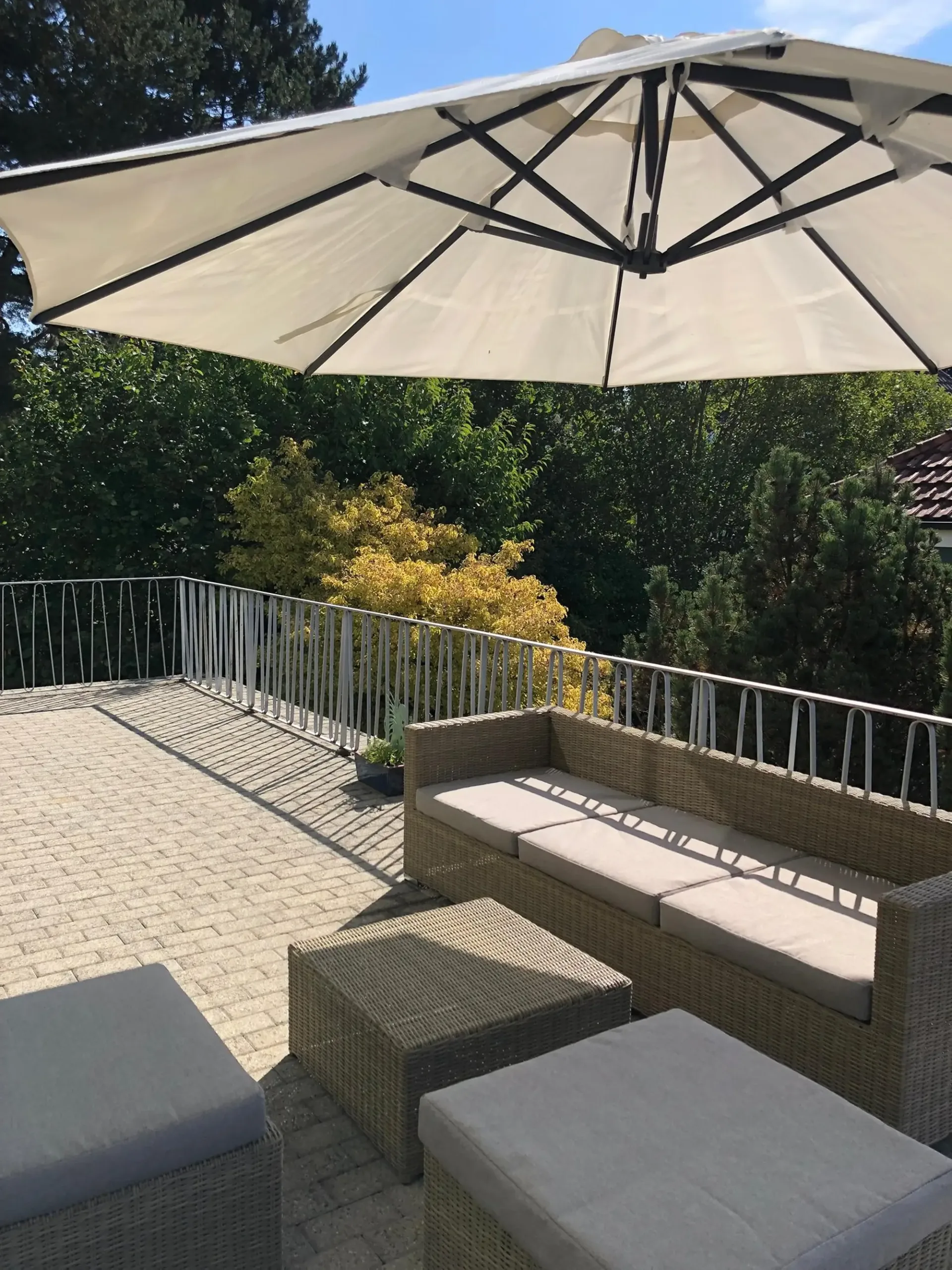 2.5-Zimmer-Wg mit grosser Süd-Terrasse + Gästehaus. Option: Mehrgenerationen-Haus