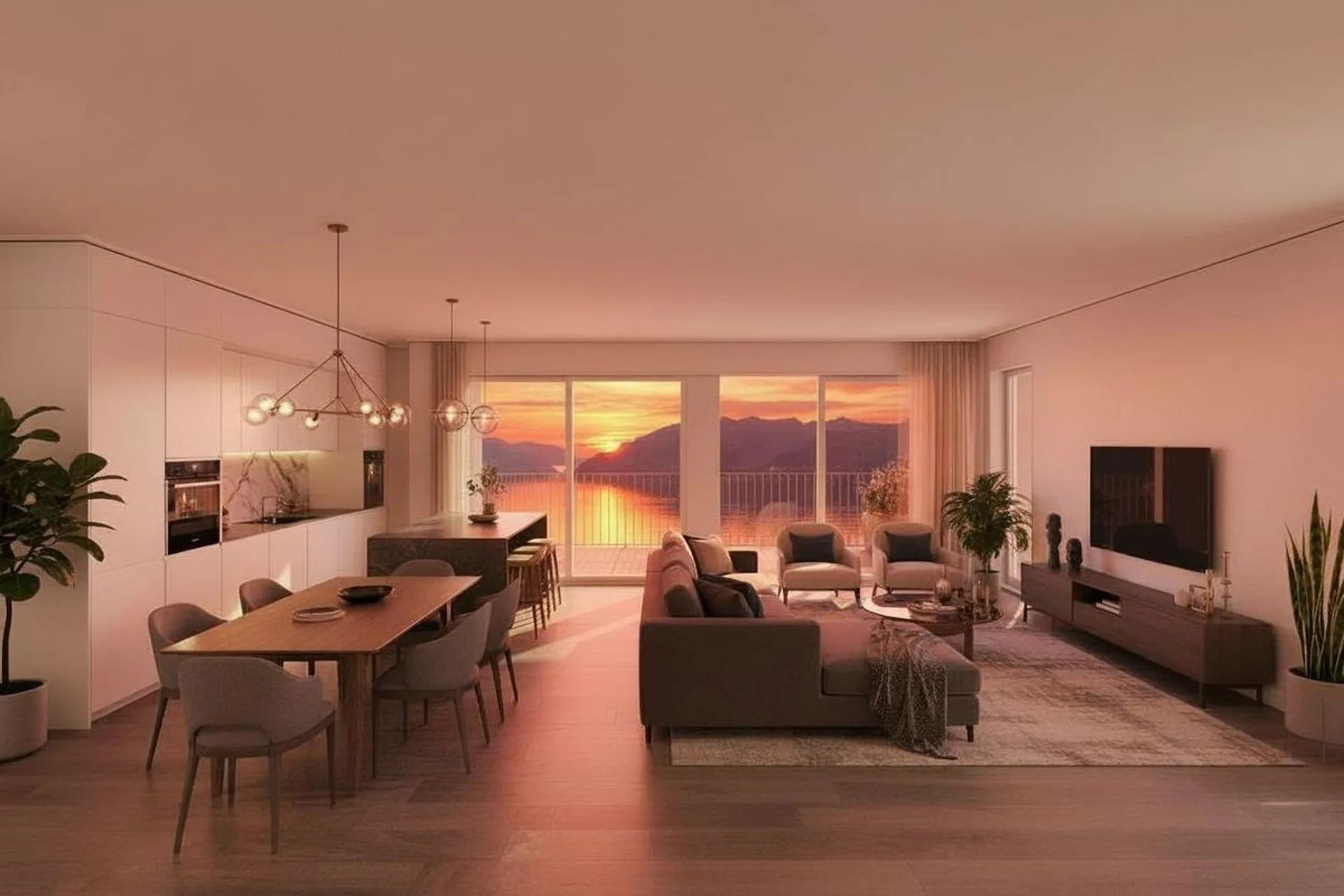 Superbe appartement neuf, grande surface, vue lac et balcon généreux