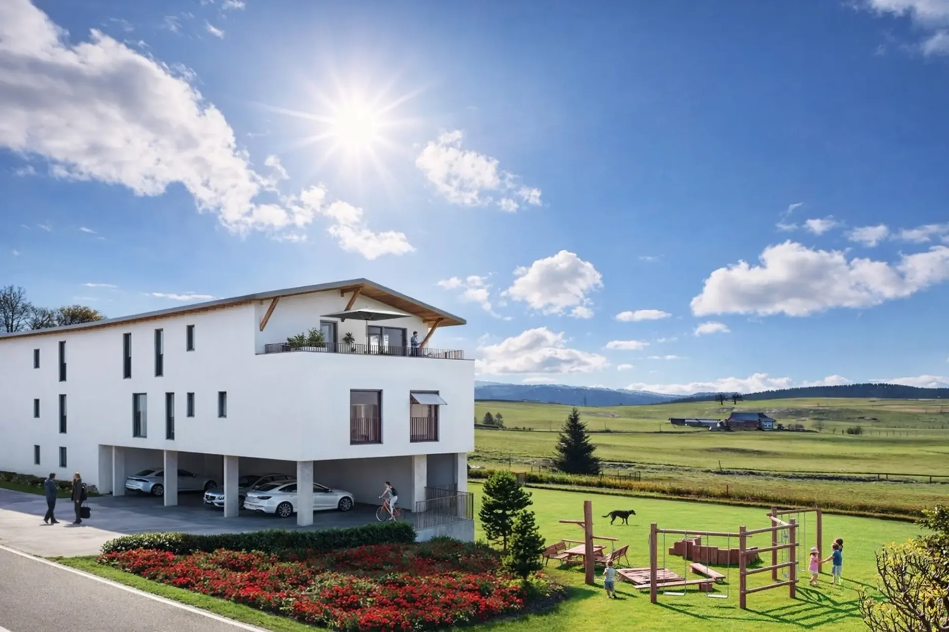 Wohnung 3.5 Zimmer, eine privilegierte Adresse im Herzen der Landschaft