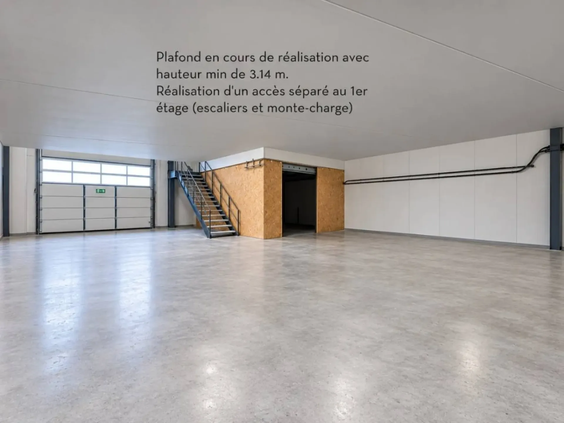 Sion, zu vermieten ein Lokal von 297,60 m2 im Erdgeschoss in einem vollständig renovierten Industriegebäude