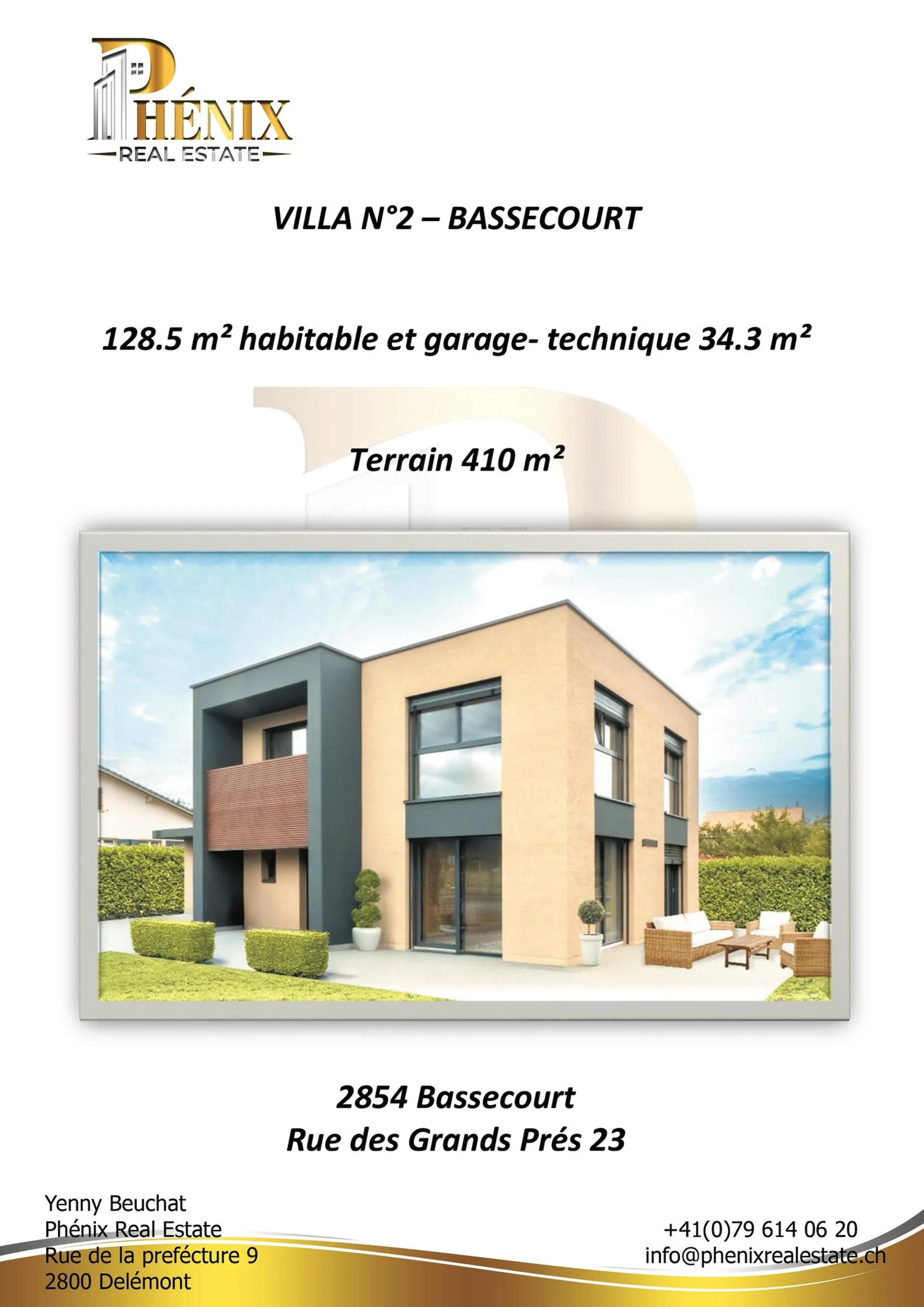 Moderne Einfamilienhaus mit 5.5 Zimmern in Bassecourt, neu
