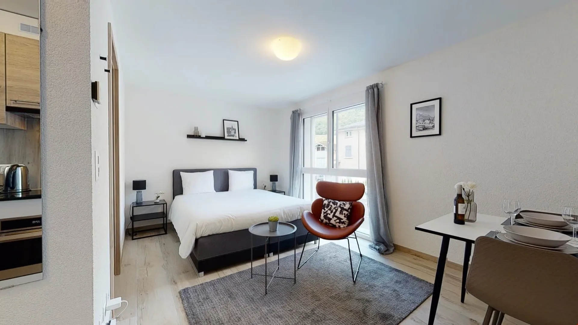 Moderne, vollständig möbliertes Studio in Aigle