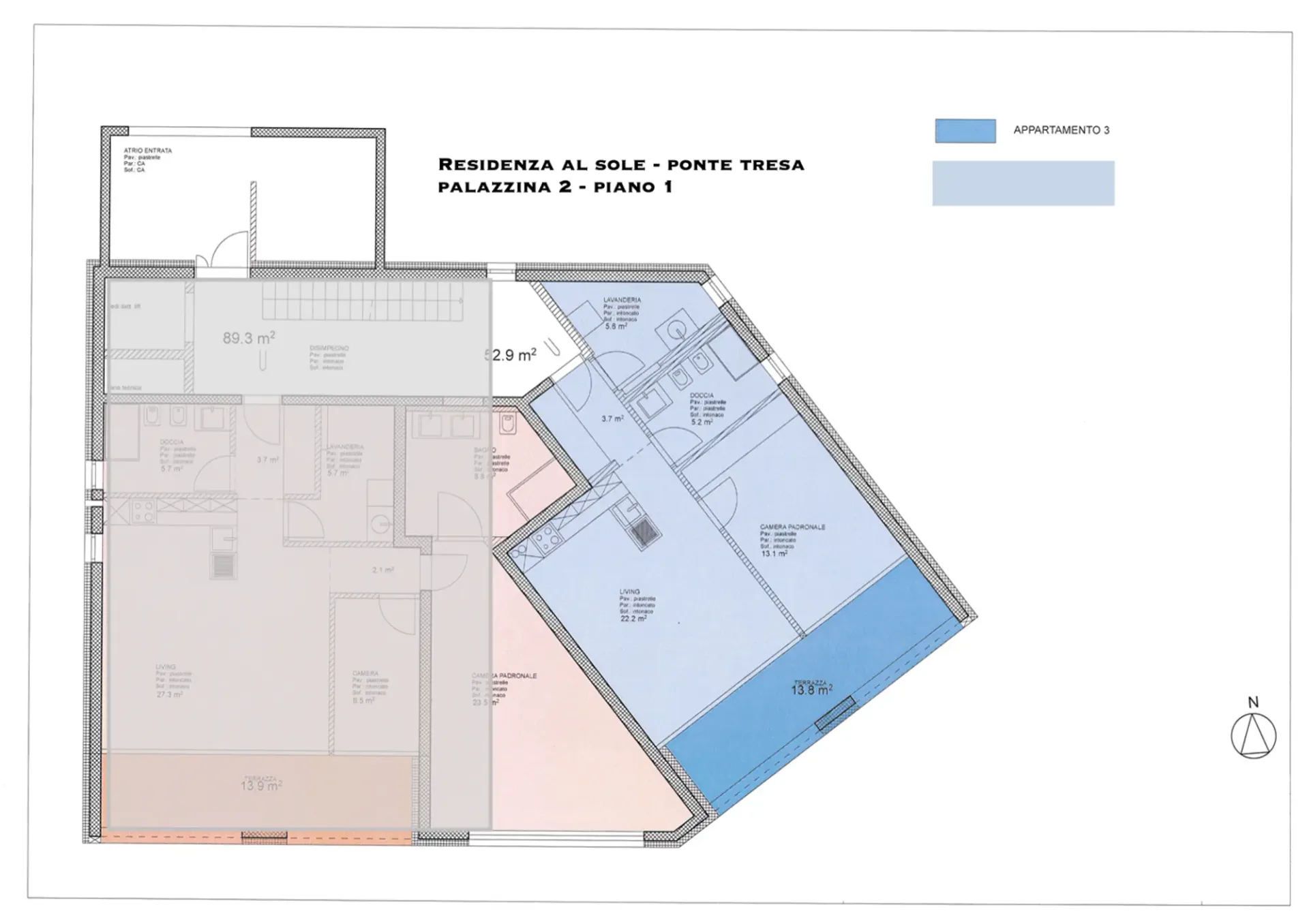 2.5 locali nuovo con terrazza vista lago