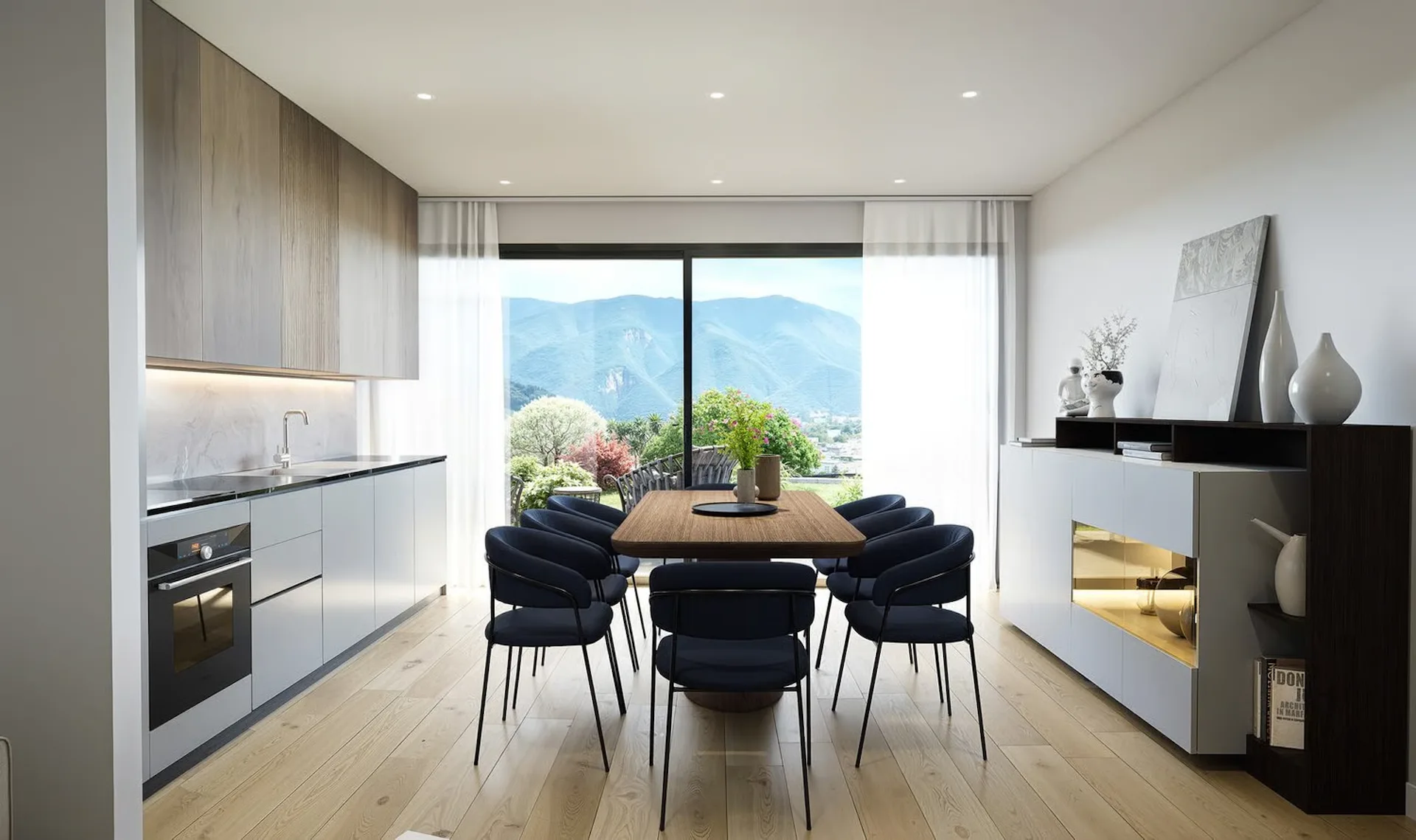 Elegante 3.5 locali con giardino e vista lago