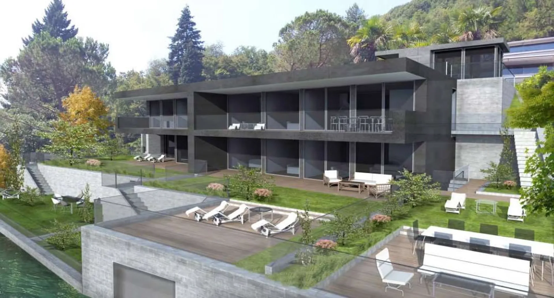 Magnifica villa moderna direttamente a lago da personalizzare