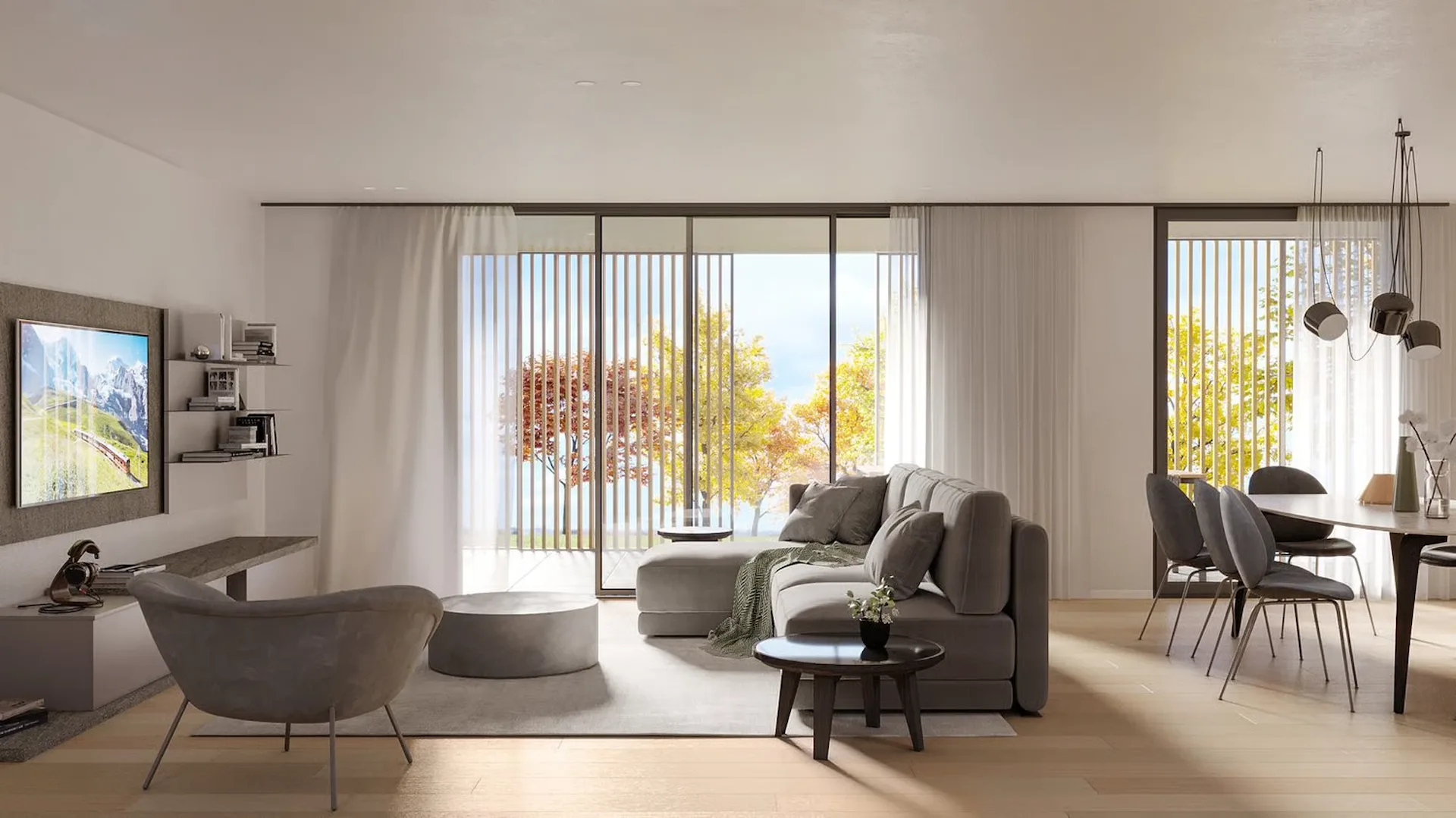 4,5 Lokale mit privatem Garten | Residenza Sorgente, Comano