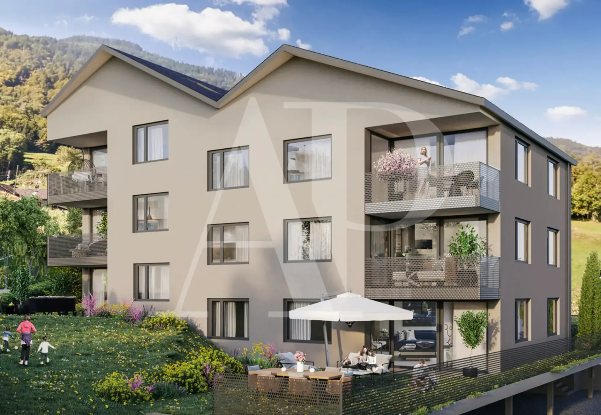 APPARTEMENT DE 4,5 PCES AVEC BALCON LOGGIA - VUE PANORAMIQUE