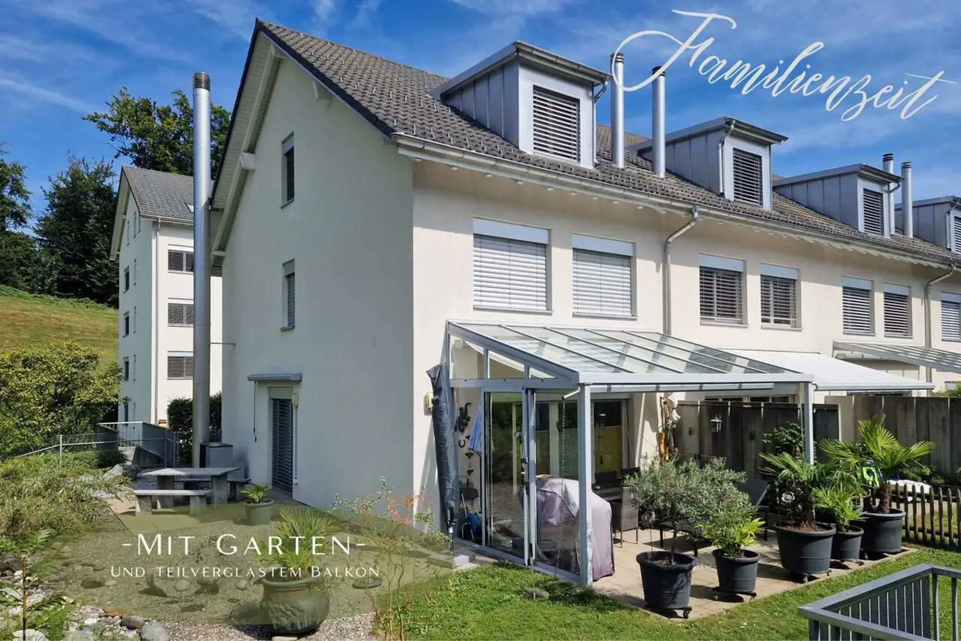 5.5-Zimmer-Eckhaus mit Garten und 2 Tiefgaragenplätzen inklusive