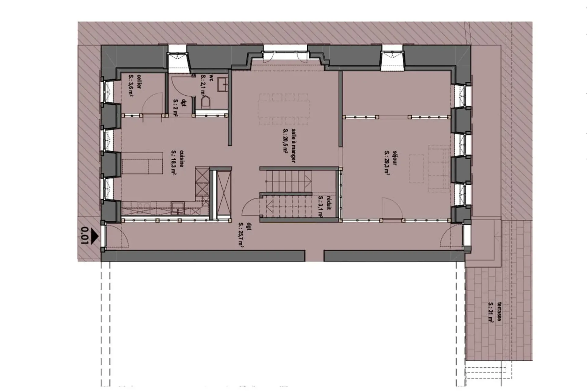 Schönes neues Duplextwo-Familienhaus