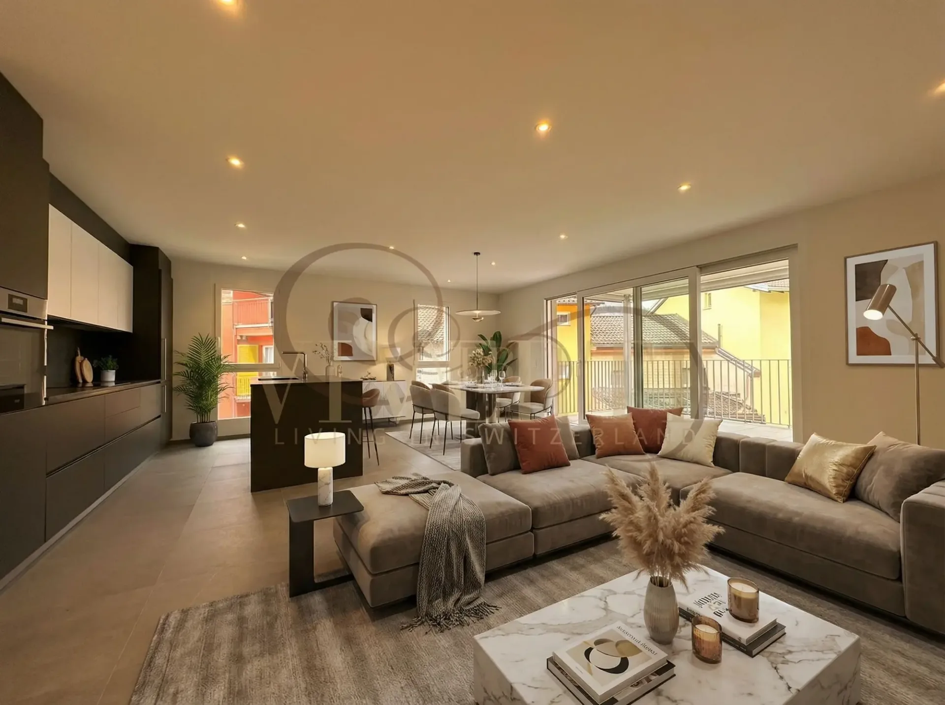 APPARTEMENT RAFFINÉ 3.5 PIÈCES AVEC GRANDE TERRASSE À LUMINO