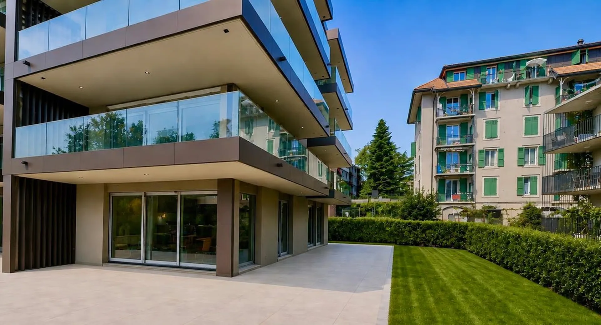 Luxusapartment mit Garten im Zentrum von Pully