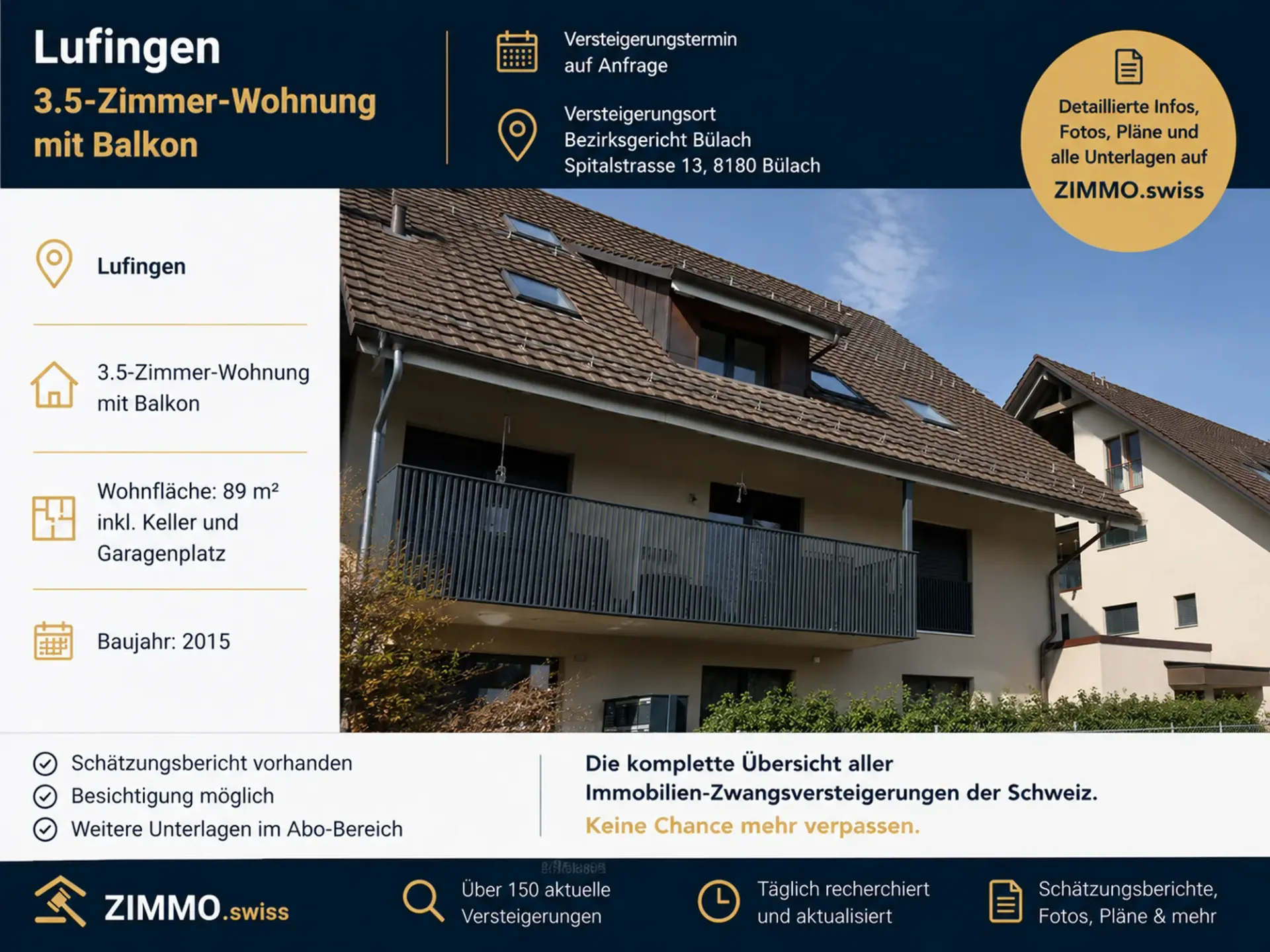 3.5-Zimmer-Wohnung mit Balkon