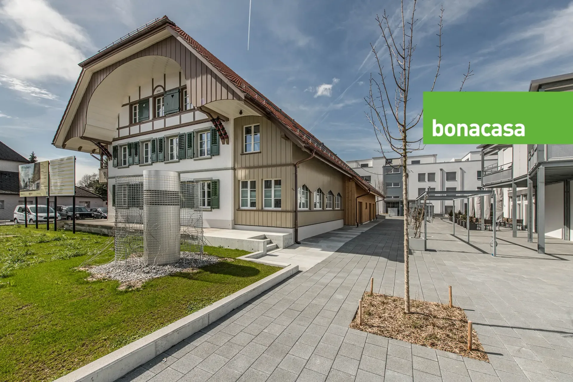 Vivre dans une ferme moderne / appartement 2,5 pièces au dernier étage