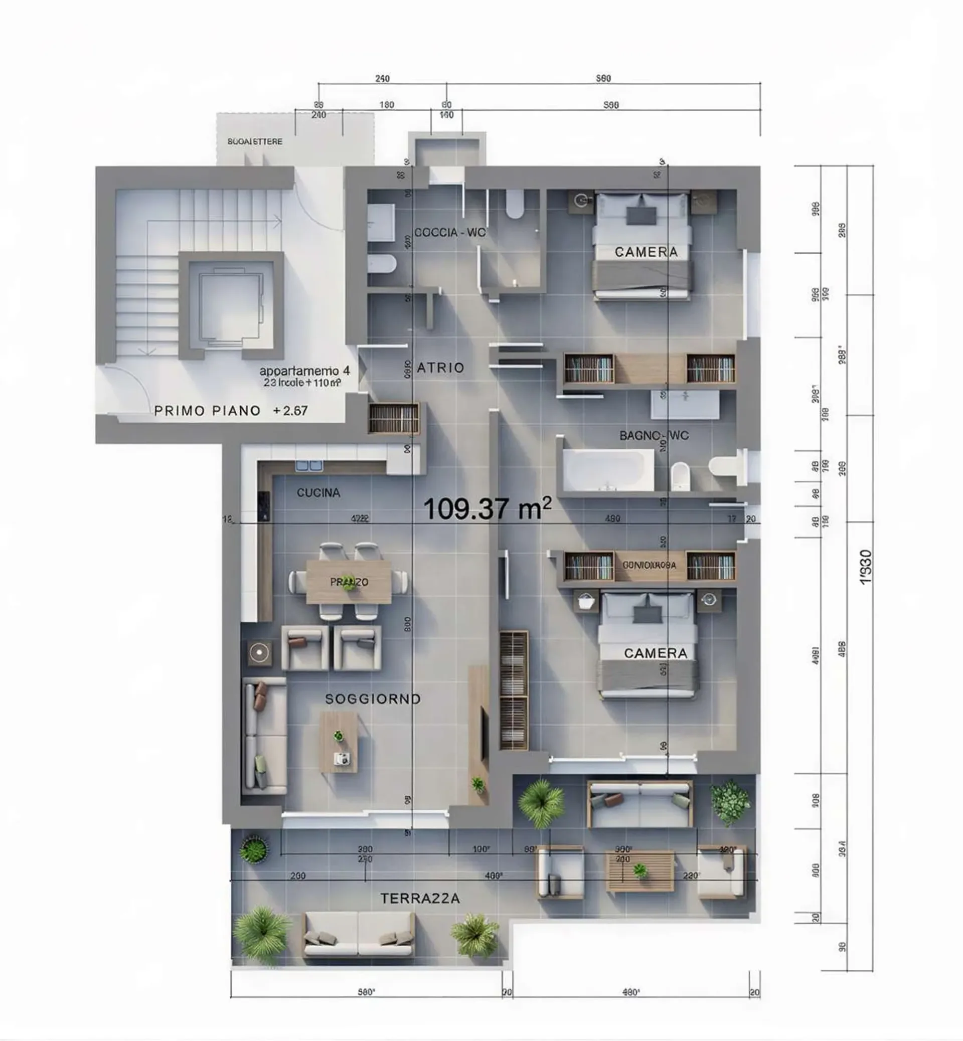 Wertvolle Residenz in Comano, 3.5-Zimmer-Wohnung im 1. Stock zu verkaufen