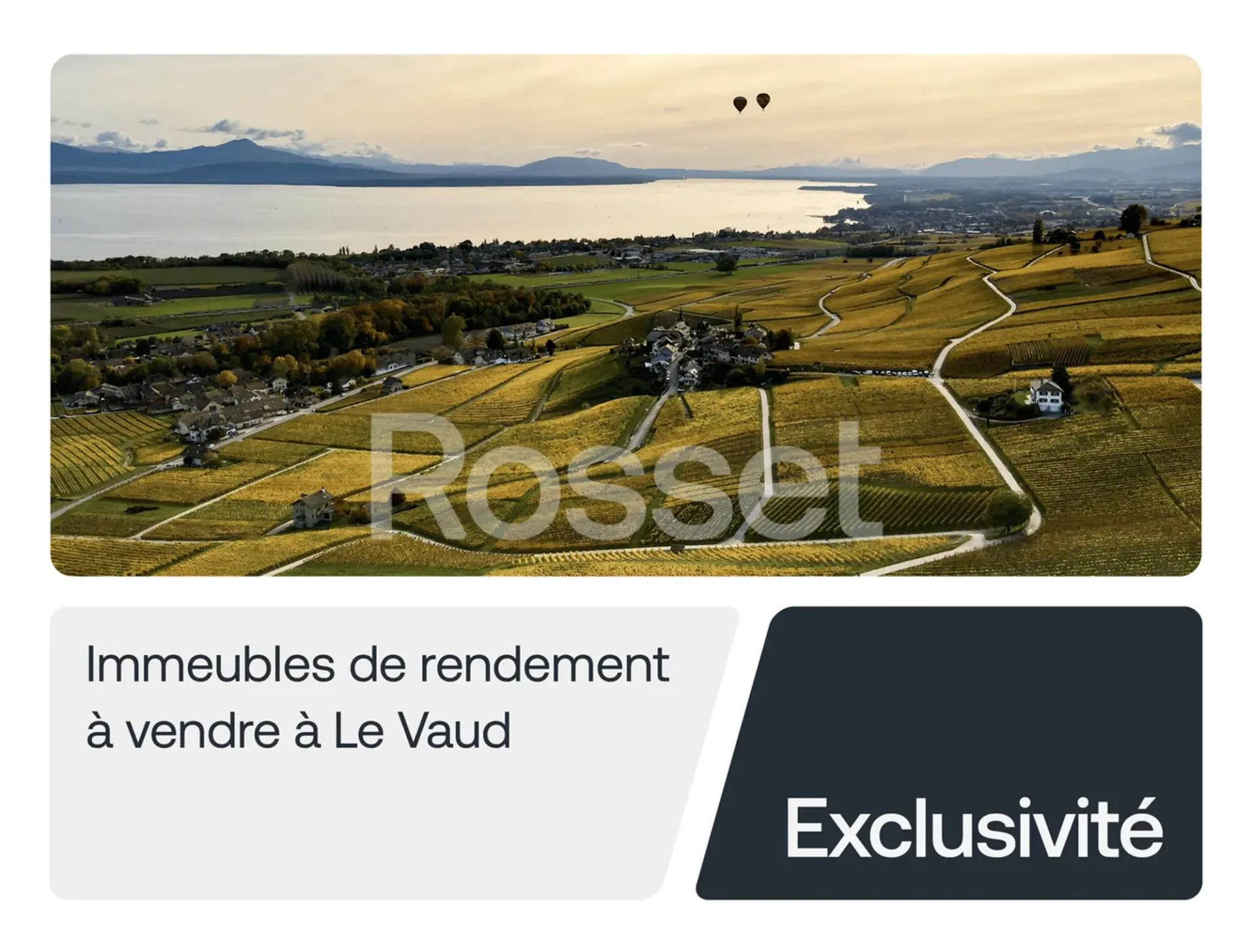 Exklusivität - 4 Wohngebäude - Rendite von 5% - Le Vaud