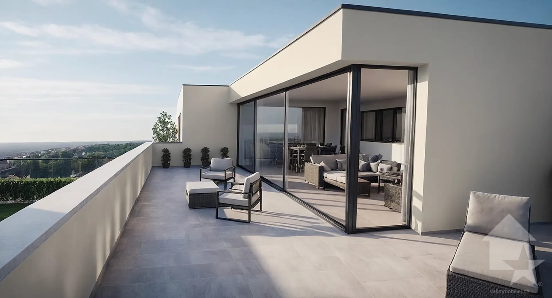 Magnifique projet d'attique de 215 m2, garage double et terrasses !
