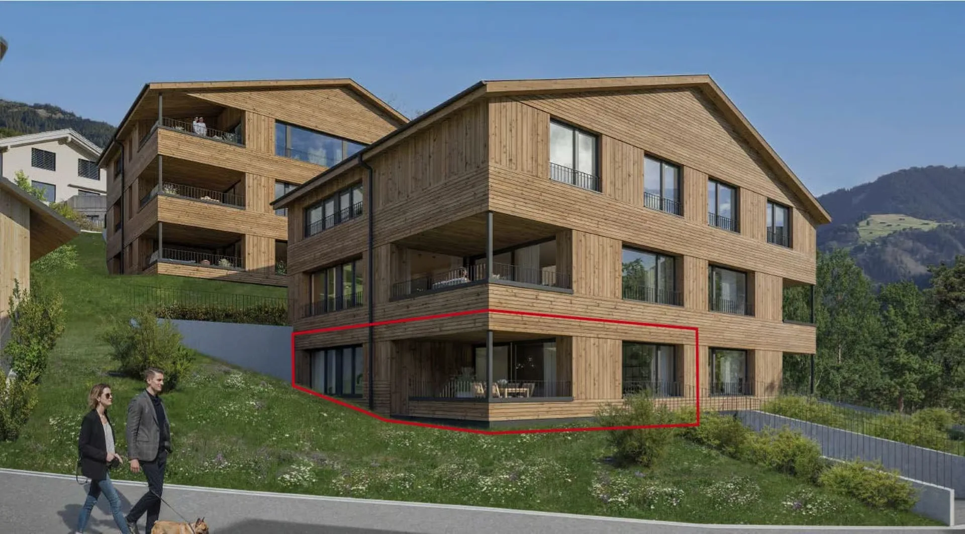 NEUBAU 3½-Zimmer-Neubauwohnung mit Garten im Projekt PRADA, Seewis