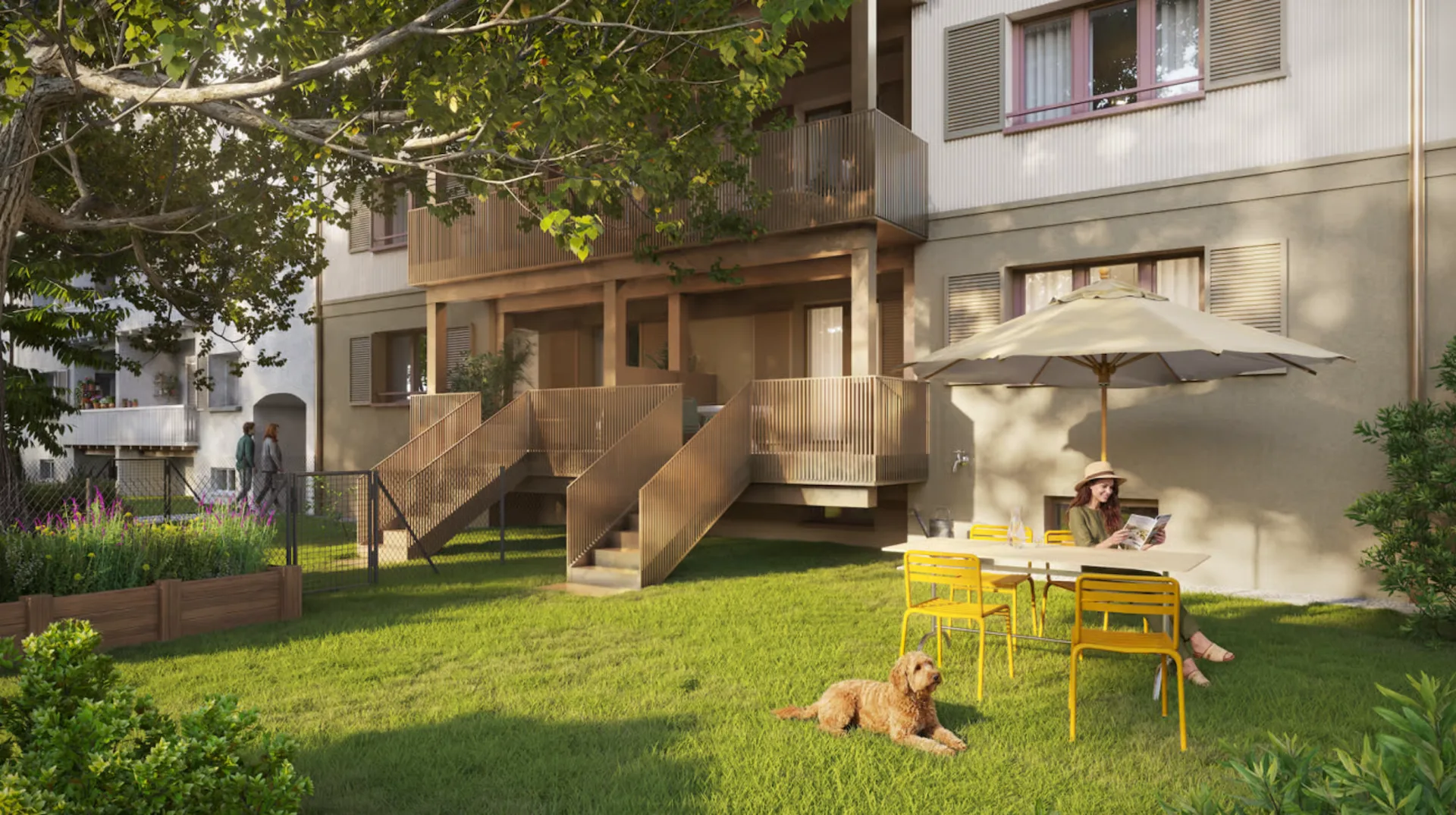 Gartenwohnung mit grossem Sitzplatz im beliebten Kreis 3