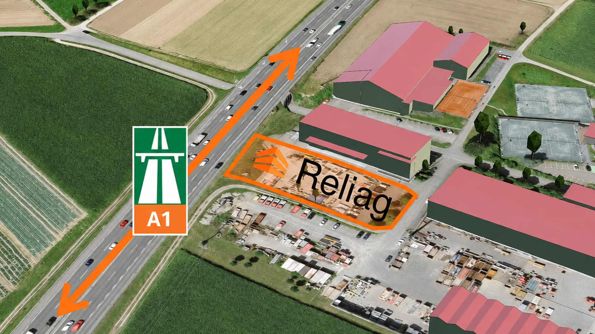 Flexible Gewerbeflächen direkt an der A1 in Birrhard