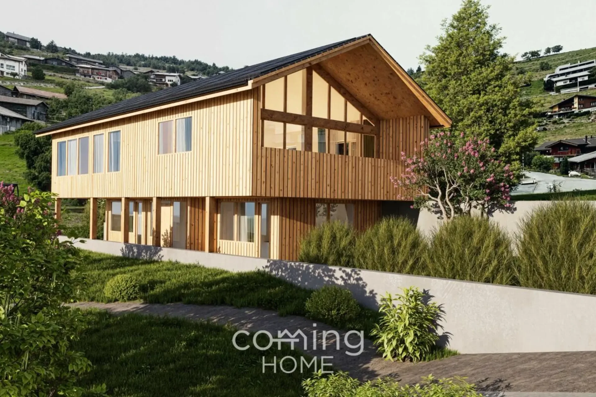 Kompaktes Neubauhaus in Bürchen - nachhaltig gebaut, mit Cheminée und Gestaltungsfreiheit
