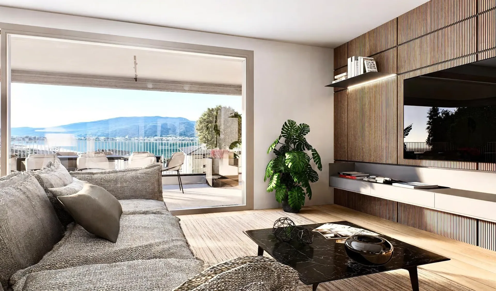 Appartement prestigieux de 3,5 pièces avec vue sur le lac et jardin à Capolago